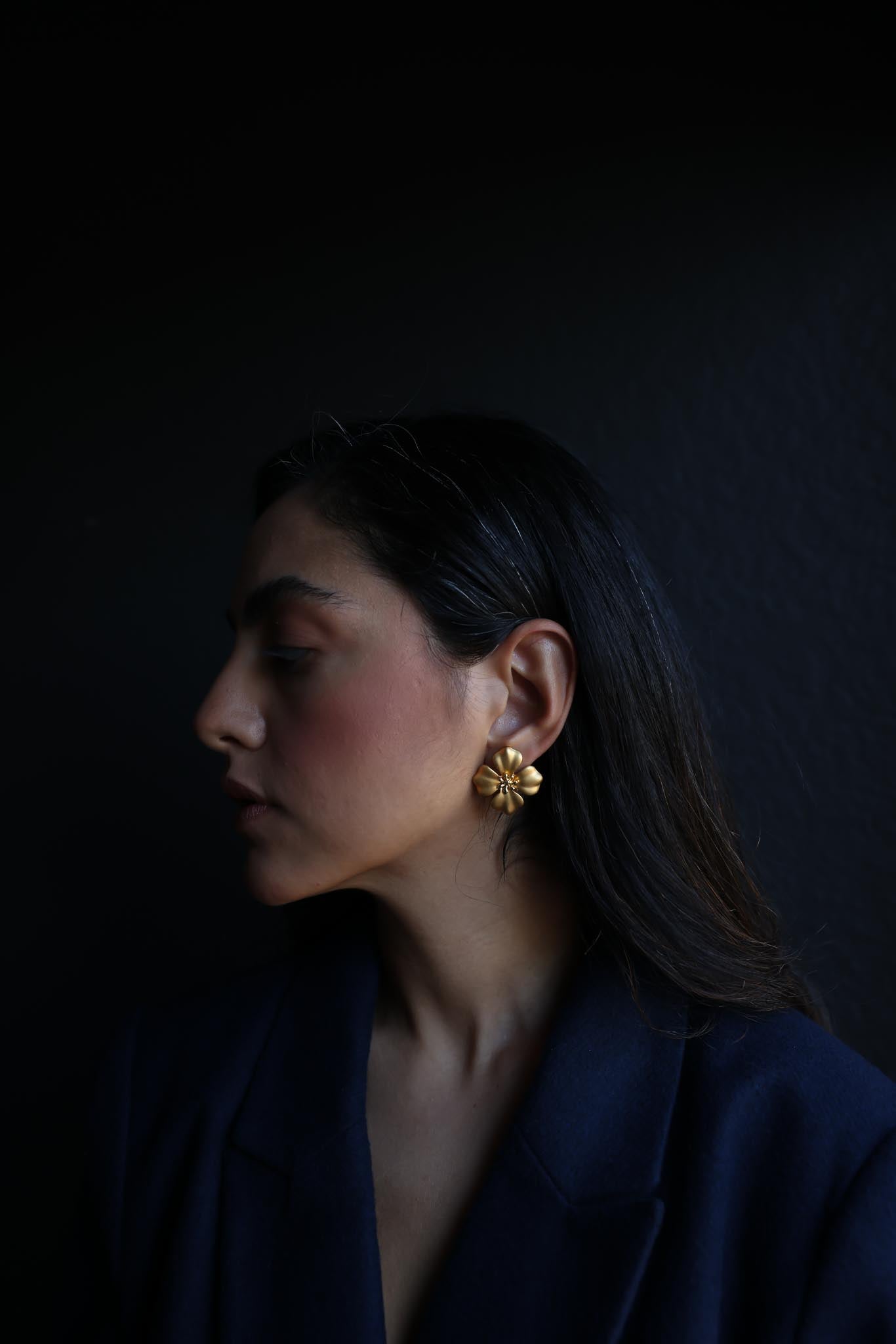 Golden Bloom Earrings|Vintage Baazaar 