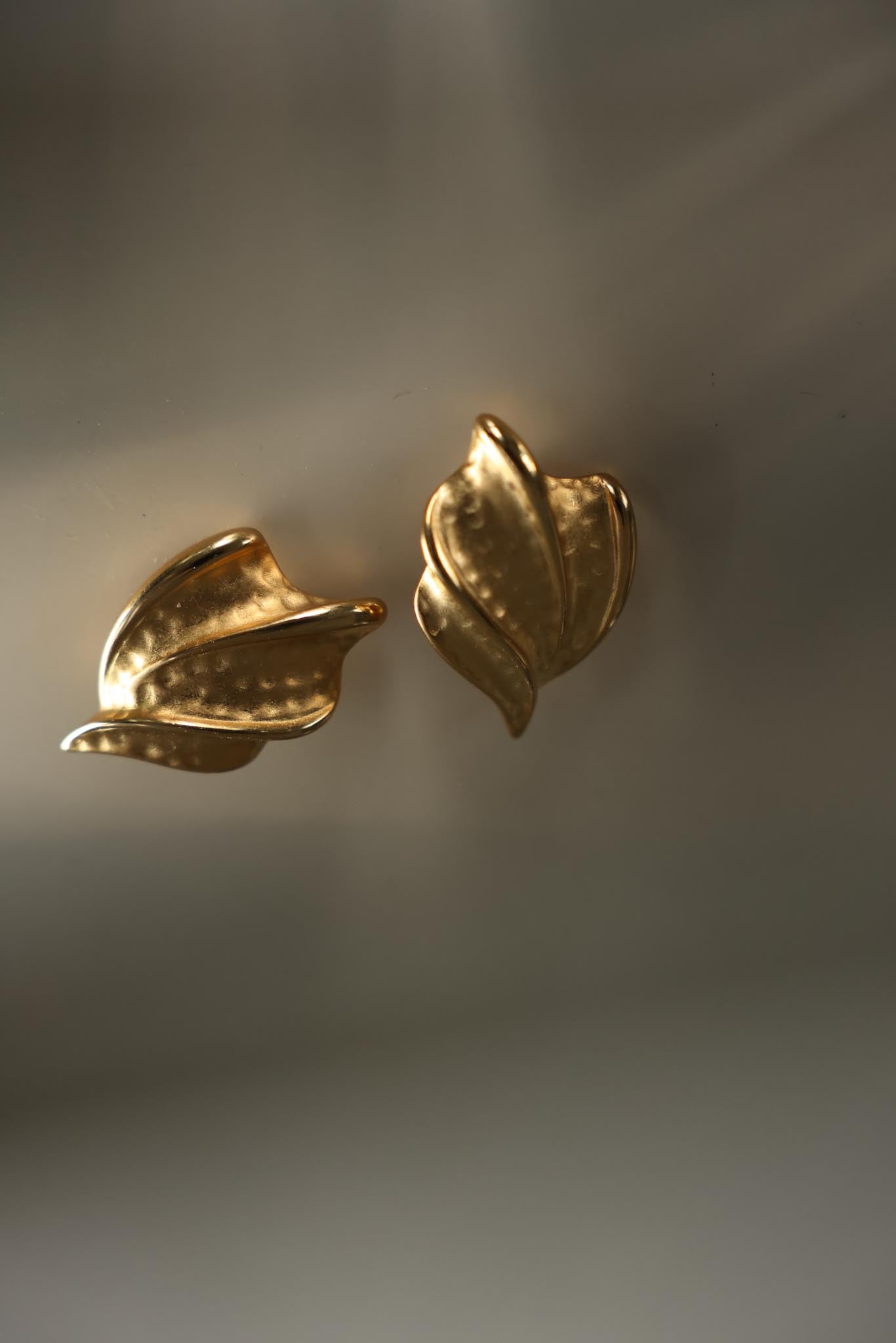 Gold Leaf Clip-On Earrings