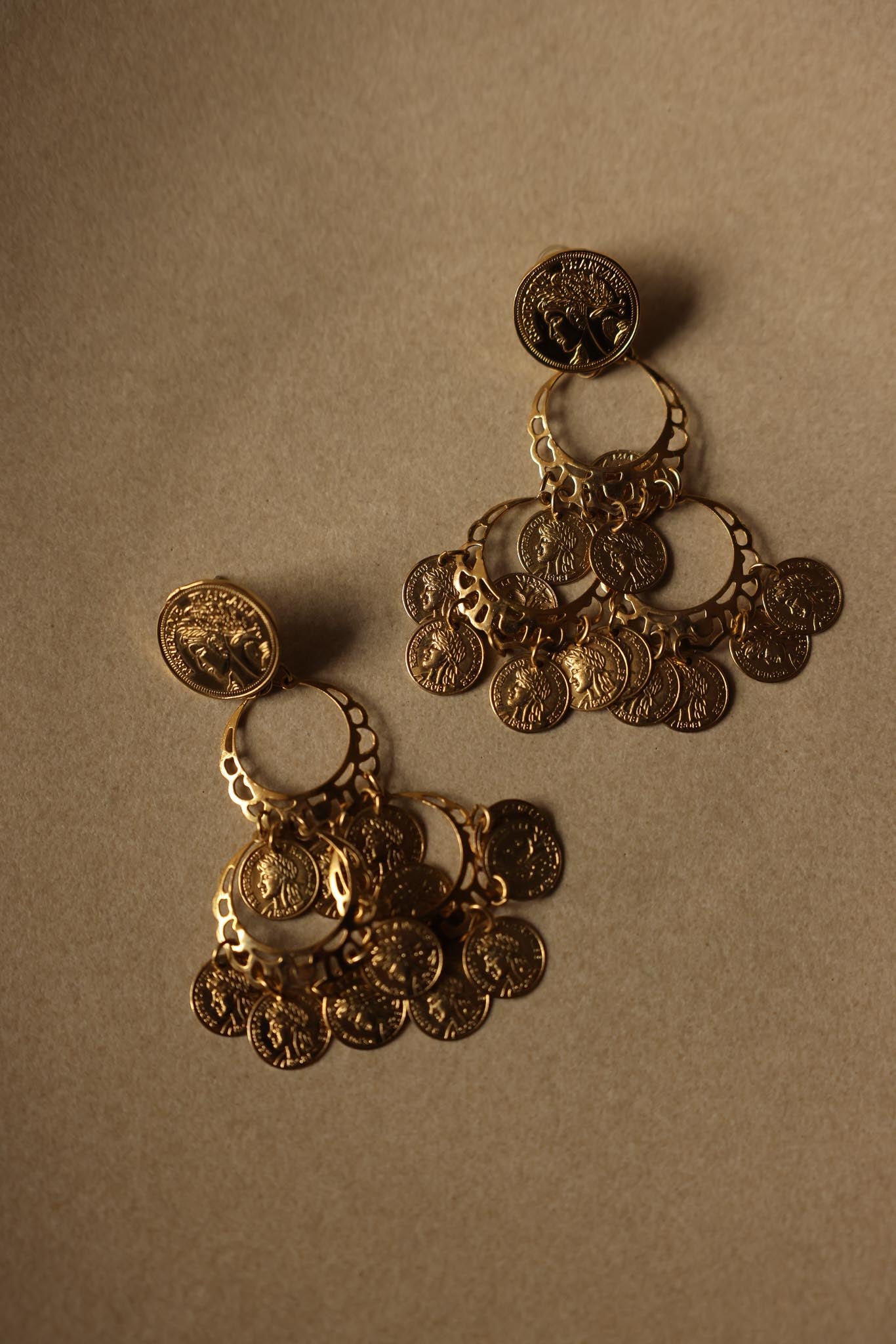 French Coin Chandelier Earrings|Vintage Baazaar 
