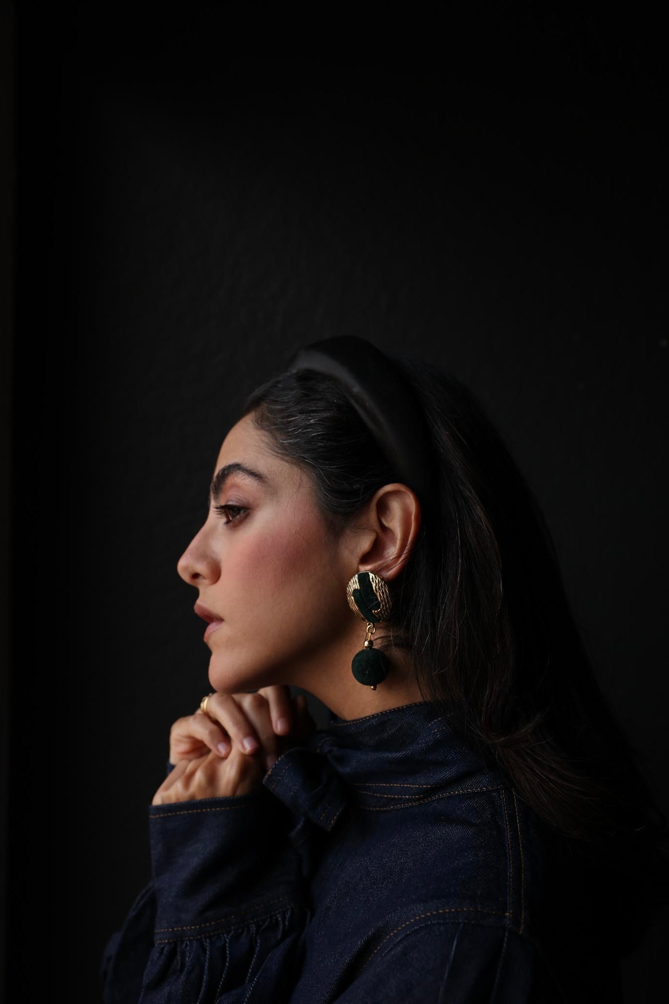 Velvet Drop Earrings|Vintage Baazaar 