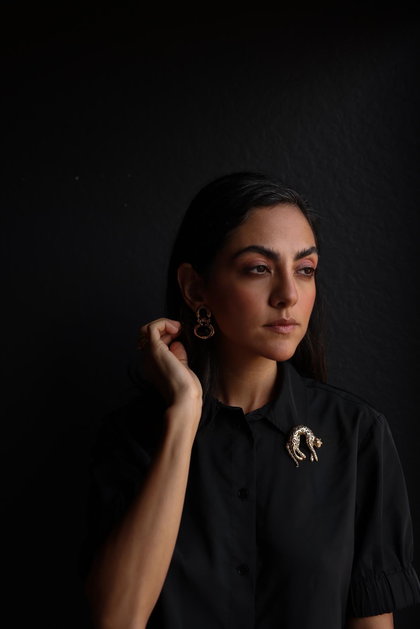 Leopard Luxe Brooch|Vintage Baazaar 