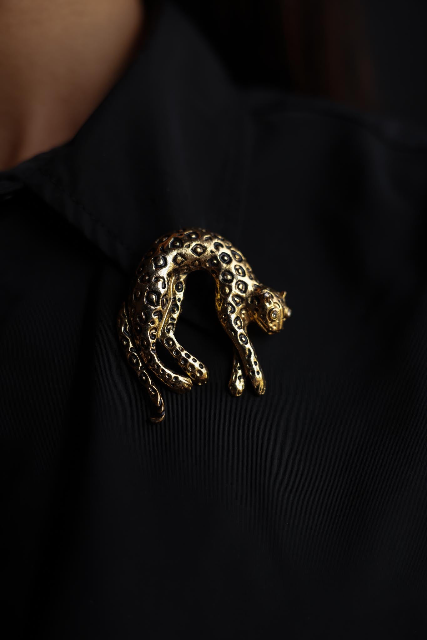 Leopard Luxe Brooch|Vintage Baazaar 