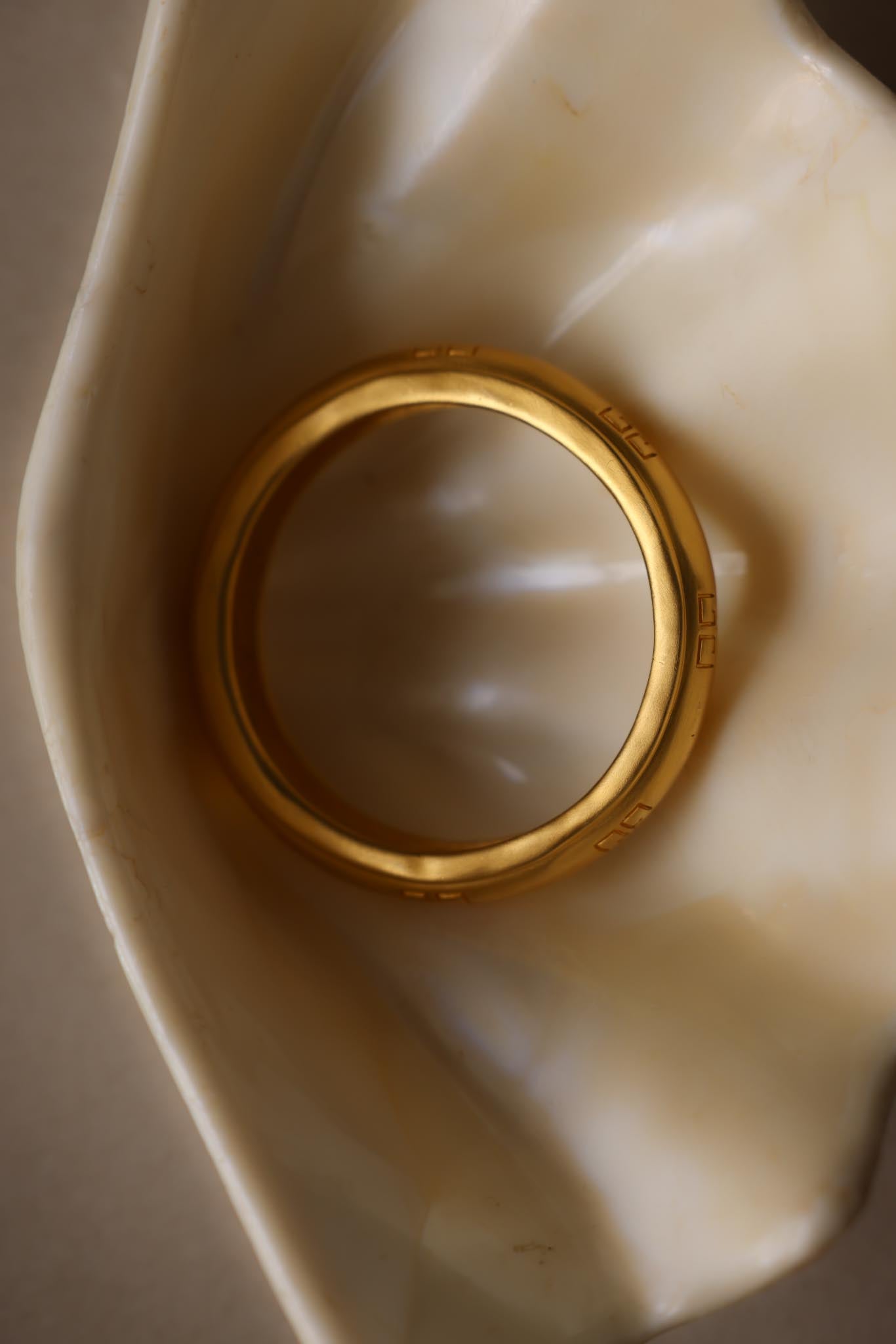Givenchy Matte Gold Bangle Bracelet|Vintage Baazaar 