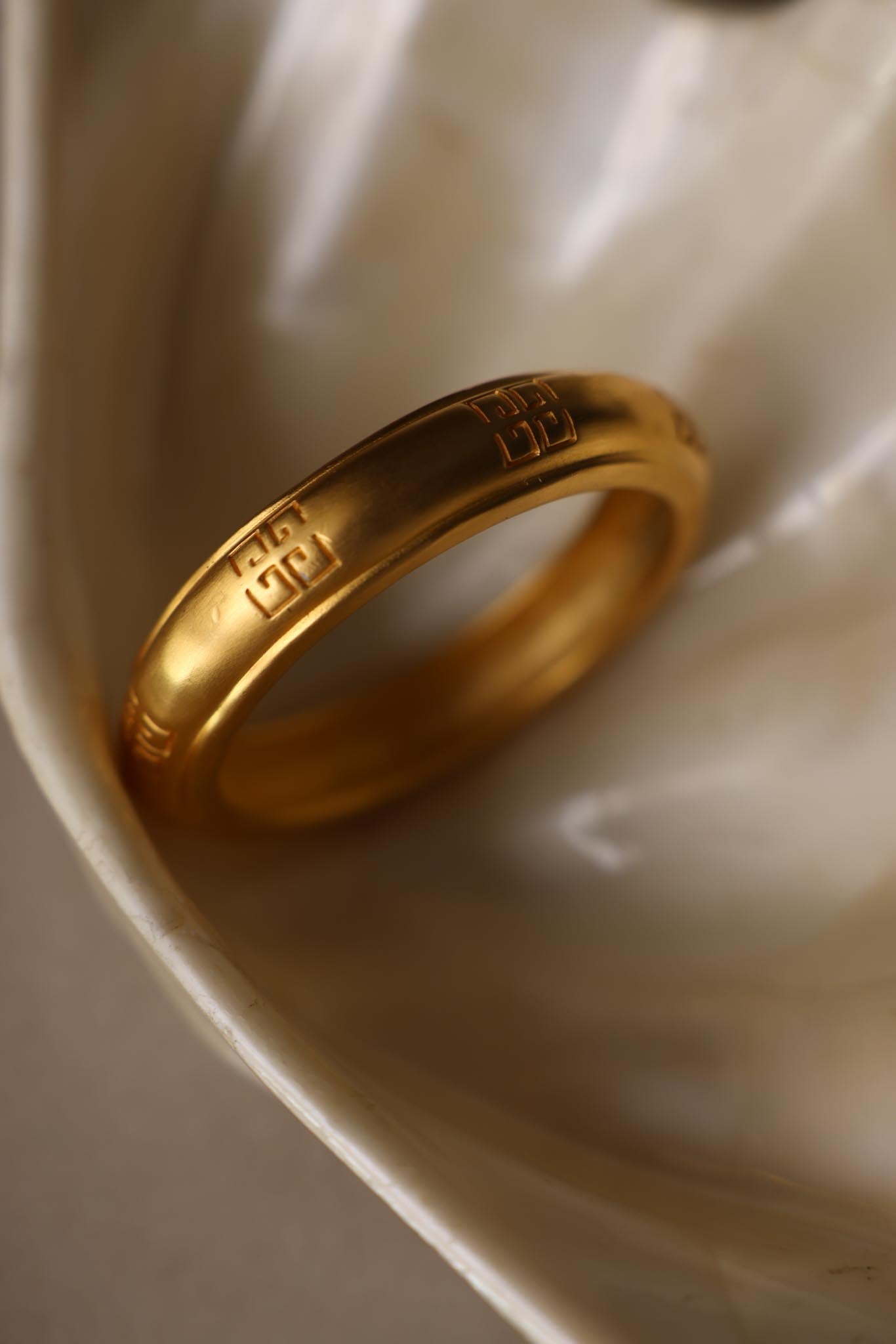 Givenchy Matte Gold Bangle Bracelet|Vintage Baazaar 