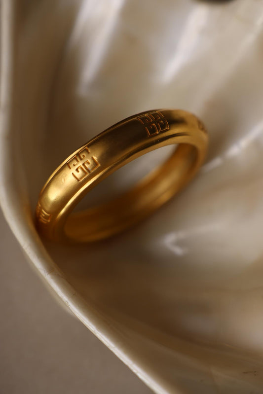 Givenchy Matte Gold Bangle Bracelet|Vintage Baazaar 