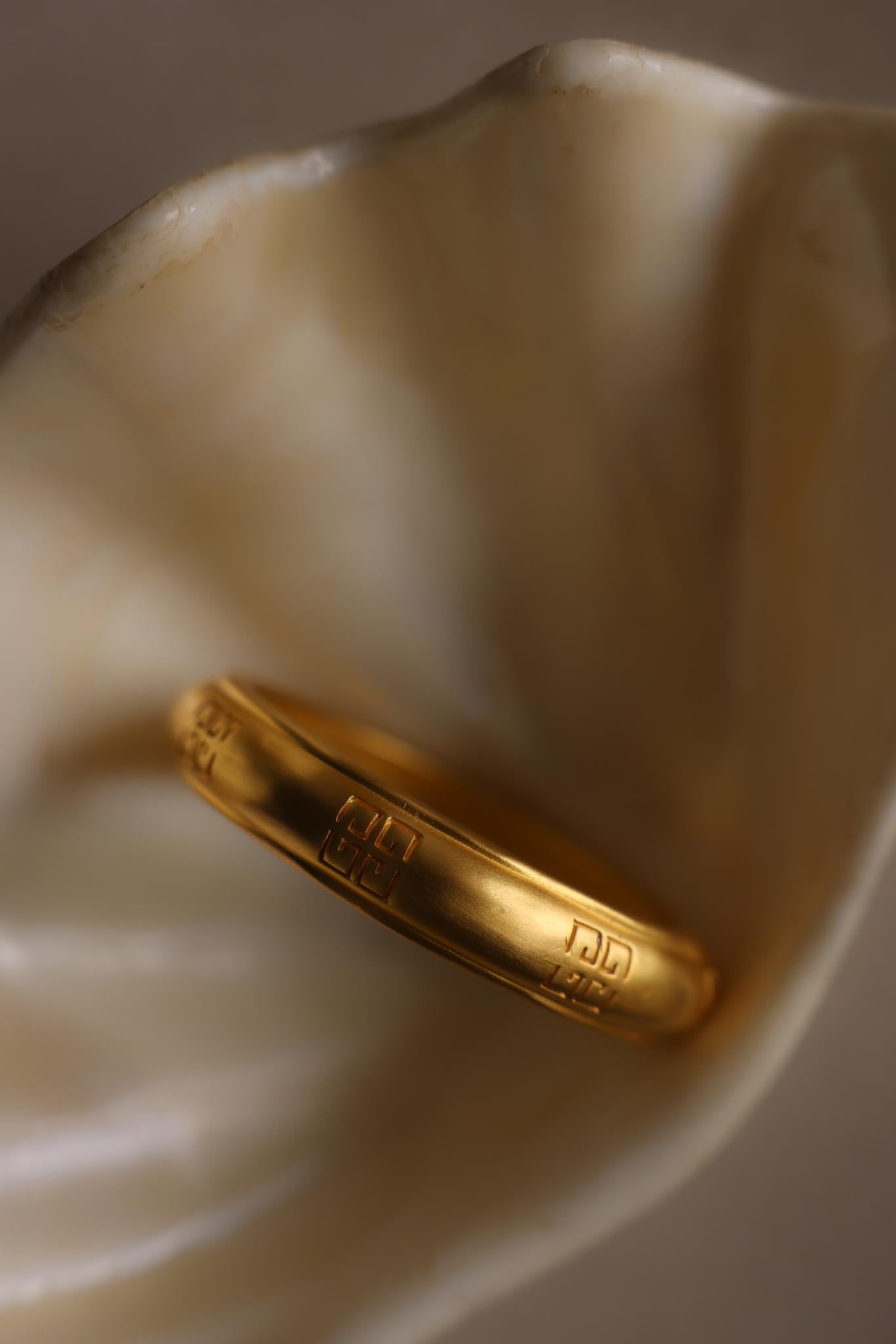 Givenchy Matte Gold Bangle Bracelet|Vintage Baazaar 