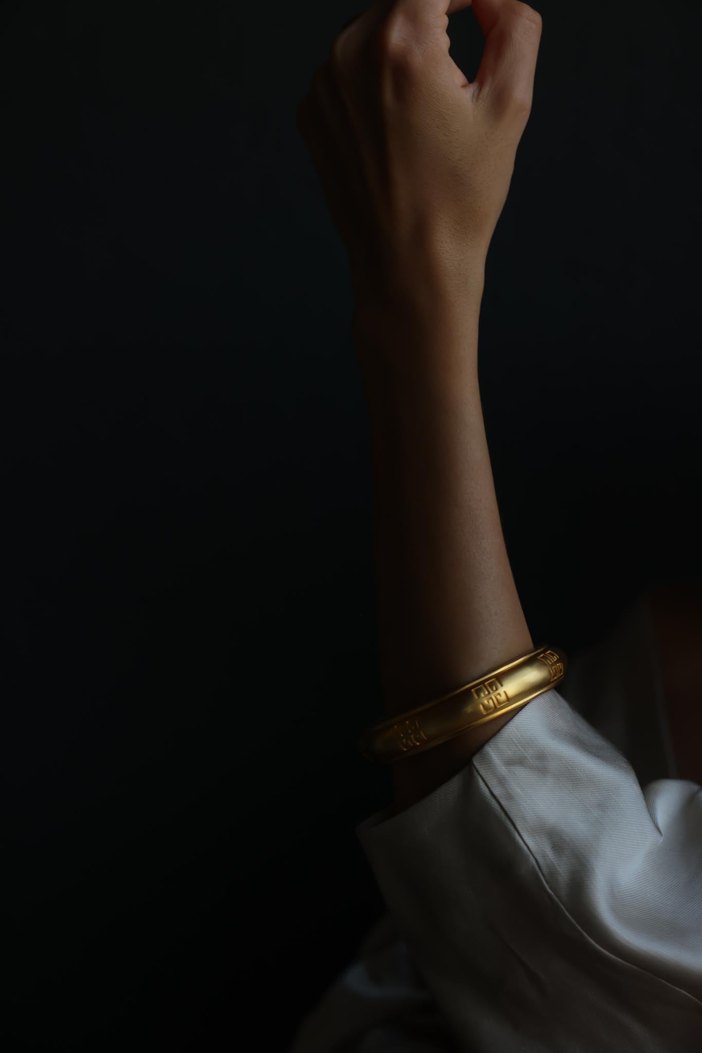 Givenchy Matte Gold Bangle Bracelet|Vintage Baazaar 