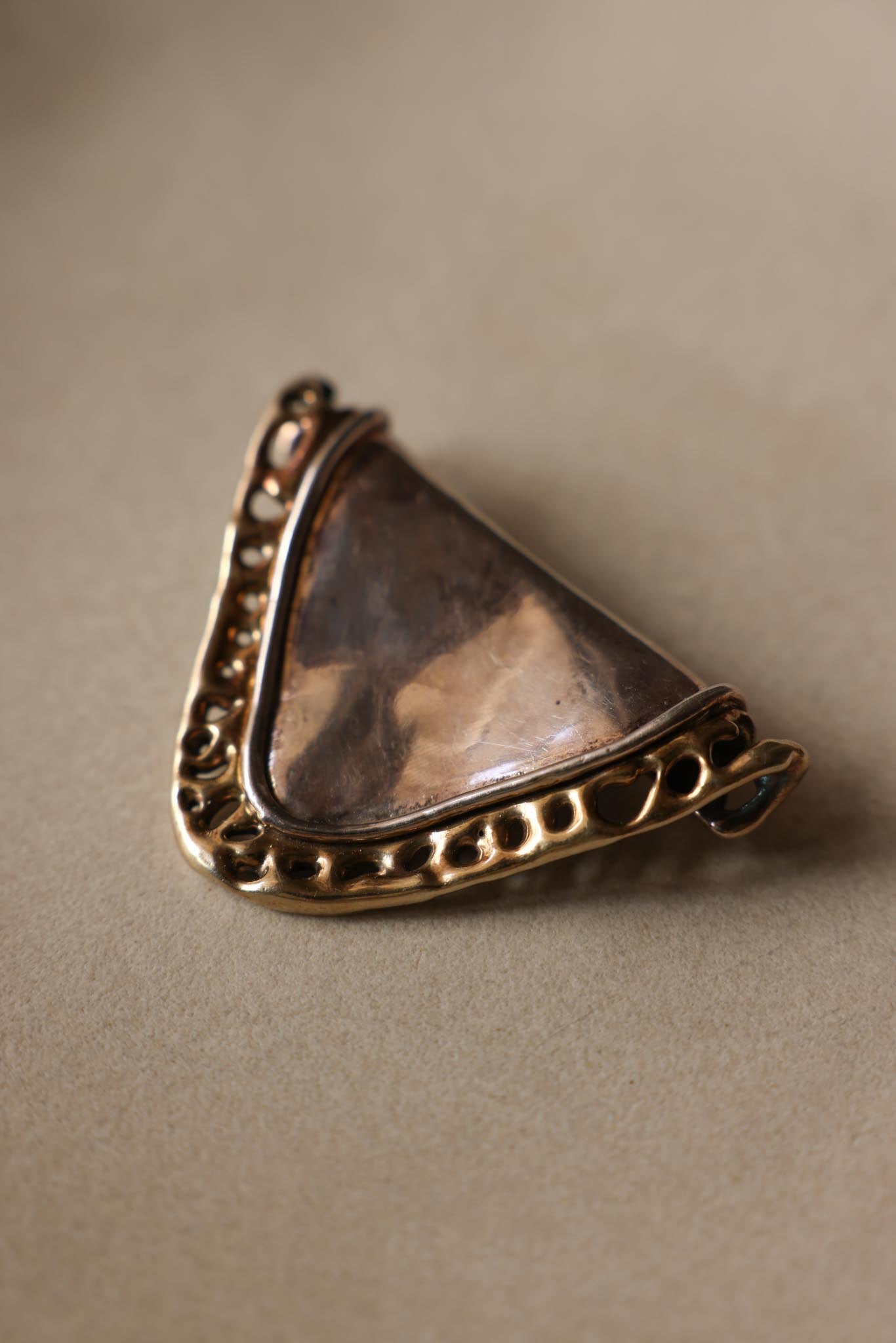 Sterling Silver Modernist Triangle Brooch