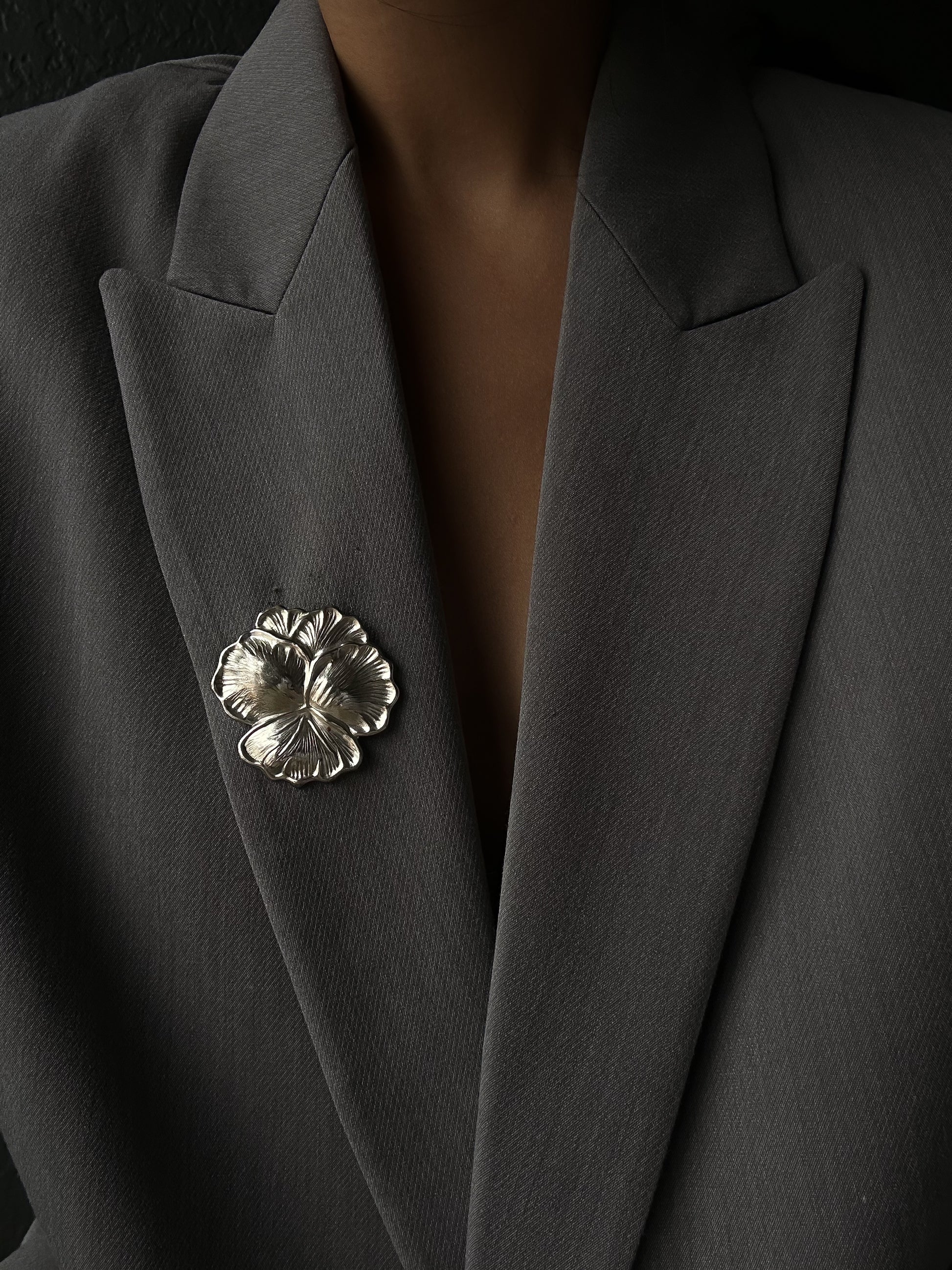 Sterling Silver Blossom Brooch|Vintage Baazaar 