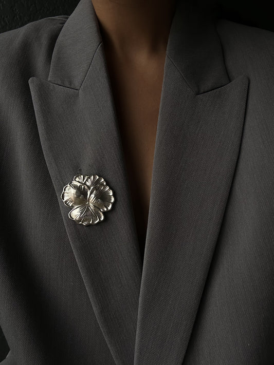 Sterling Silver Blossom Brooch|Vintage Baazaar 