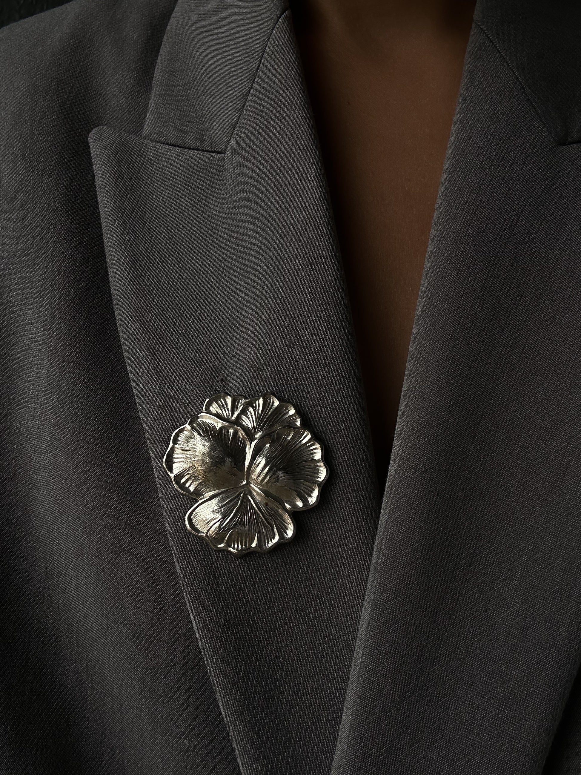 Sterling Silver Blossom Brooch|Vintage Baazaar 