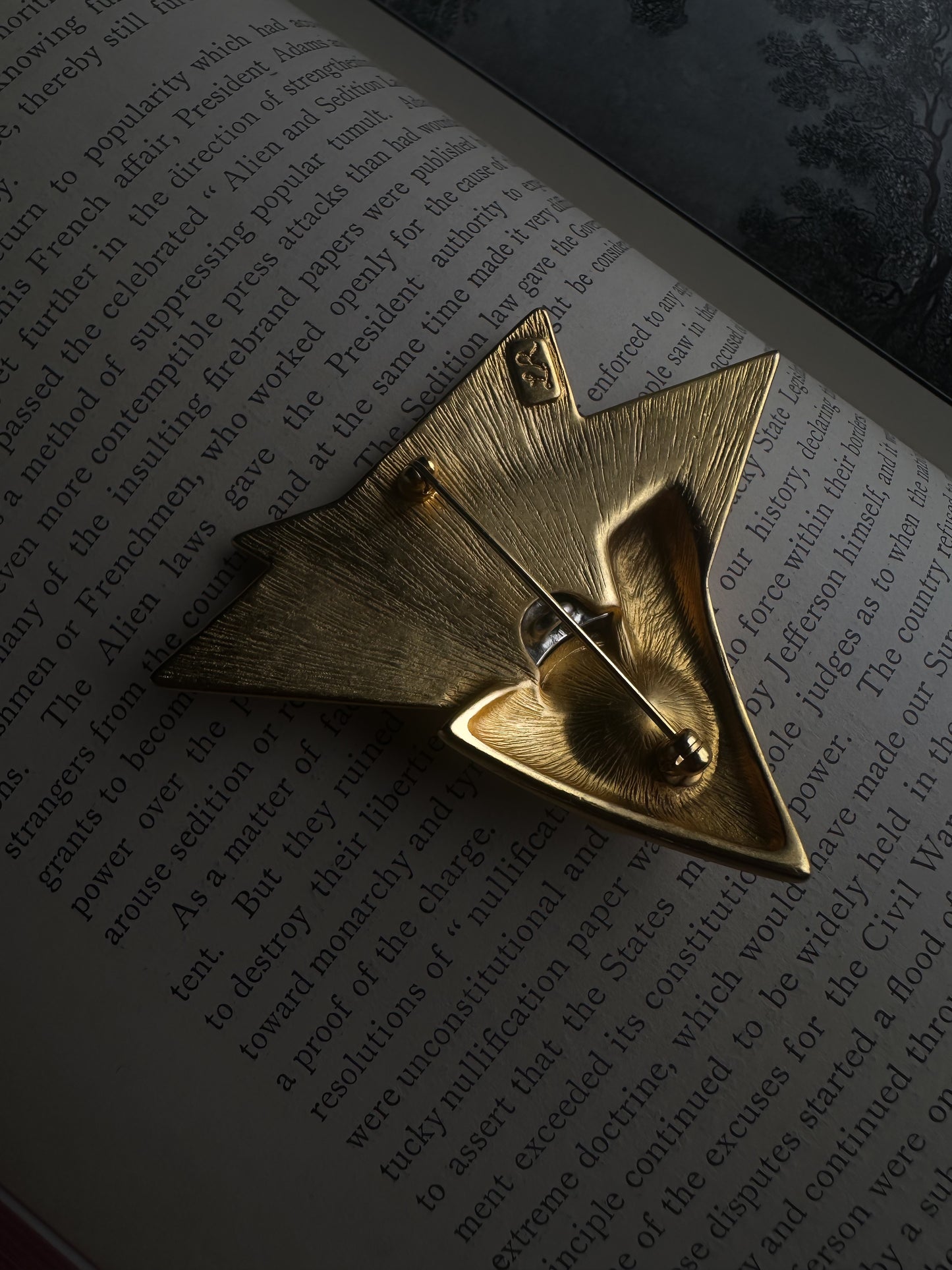 Lady Remington Rivoli Crystal Triangle Brooch|Vintage Baazaar 