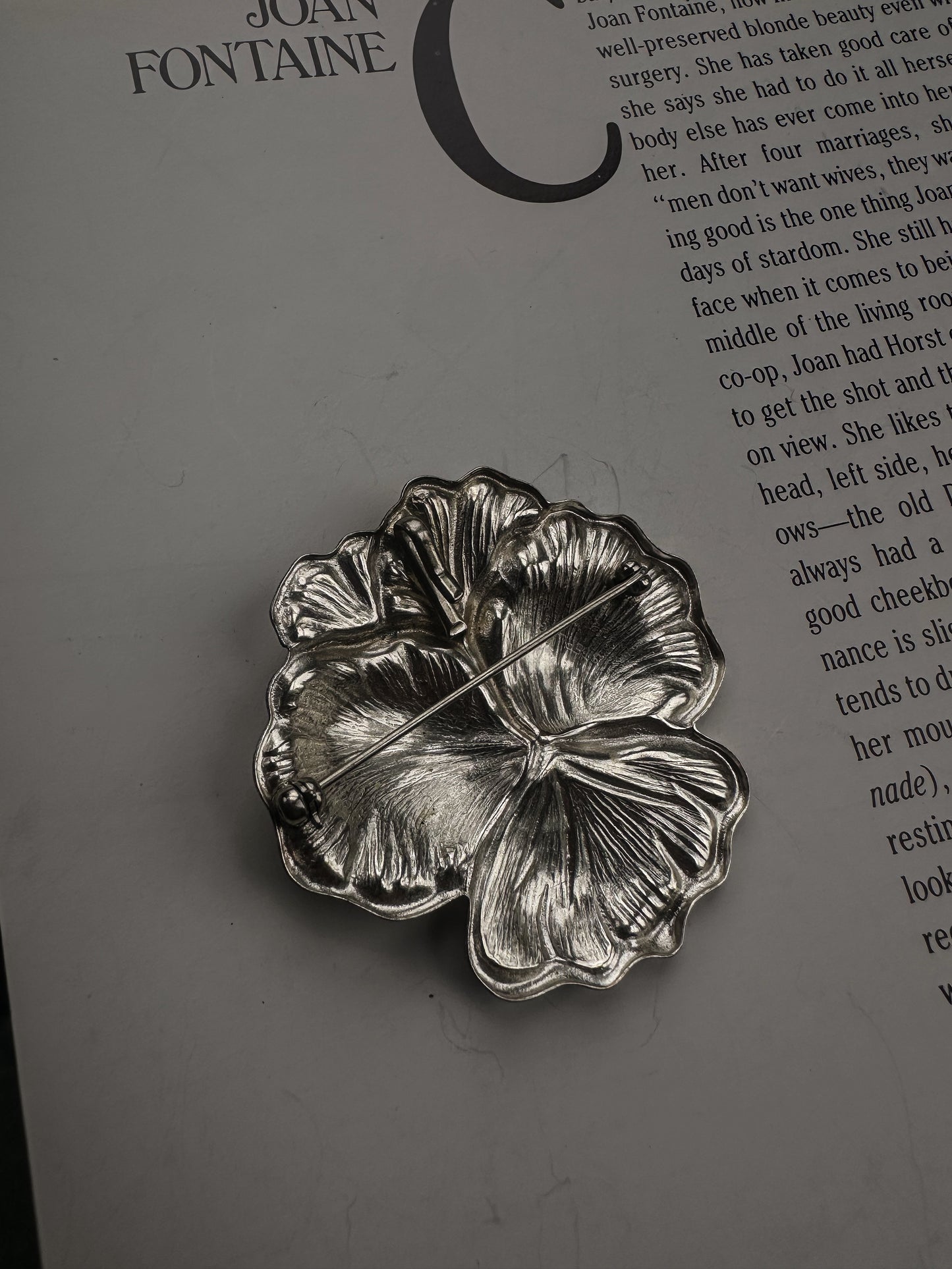 Sterling Silver Blossom Brooch|Vintage Baazaar 