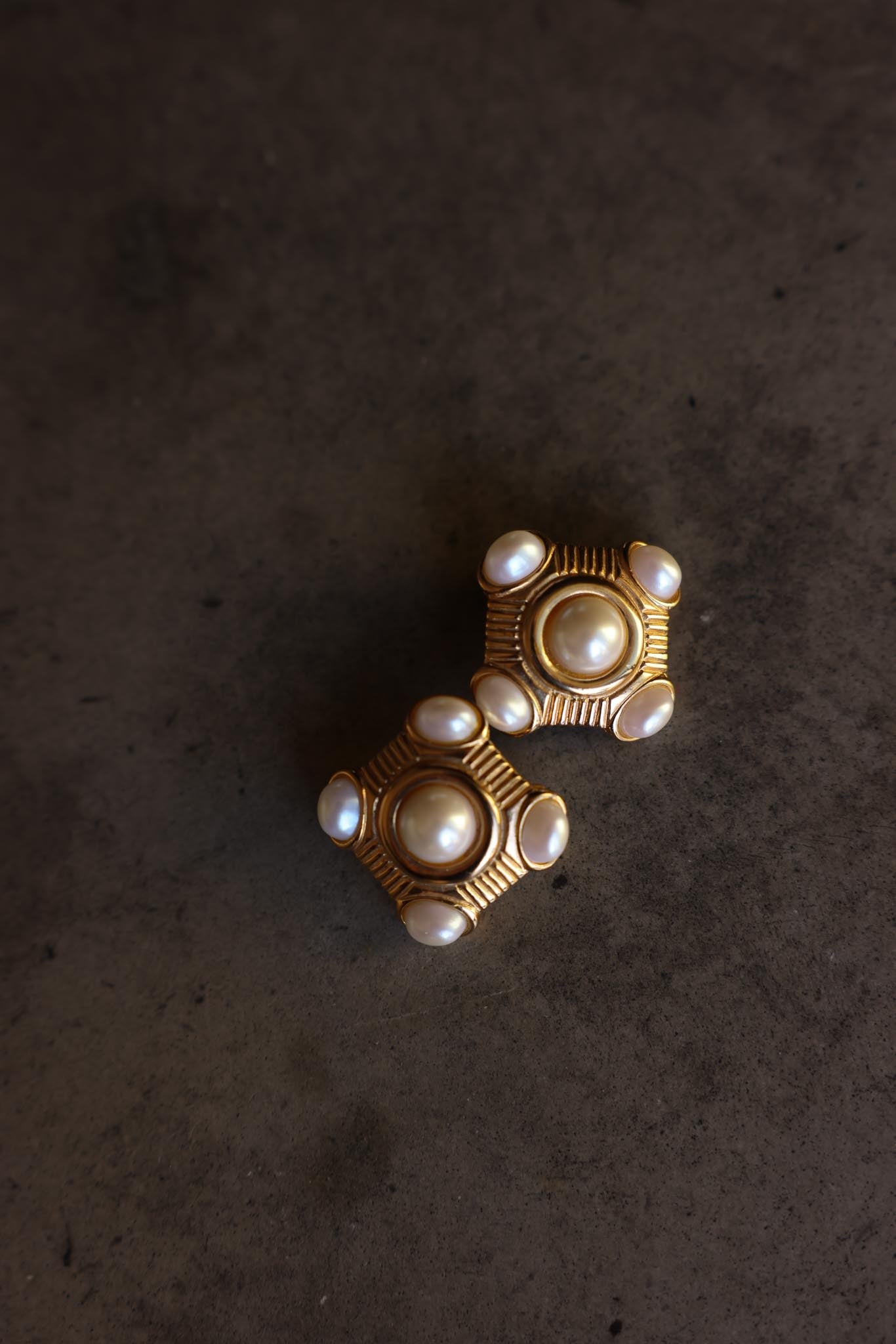 Premier Design Gold-Tone Faux Pearl Clip-On Earrings