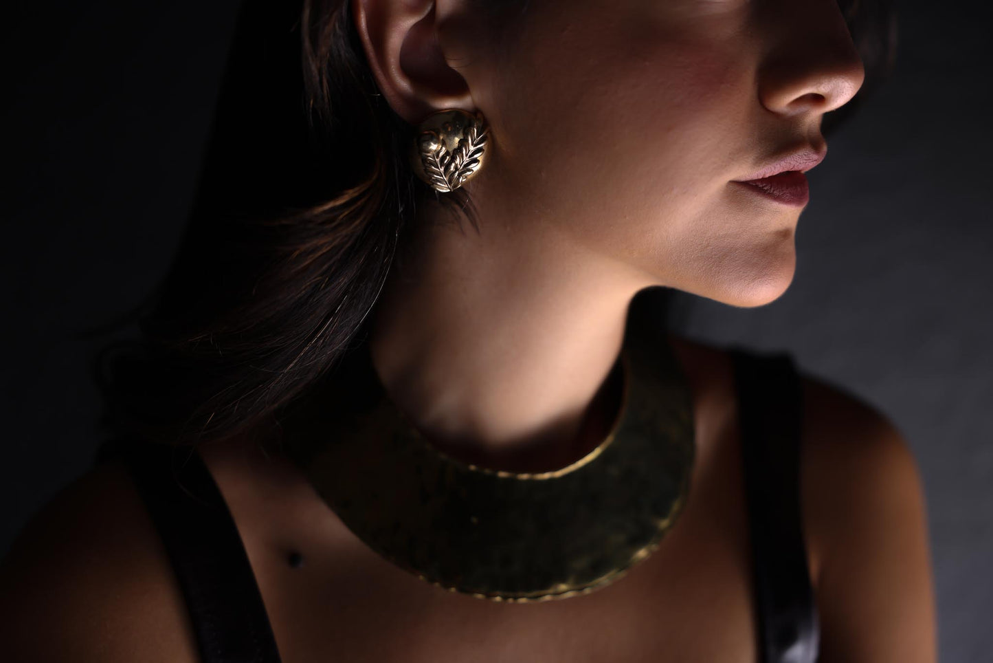 Golden Leaf Whisper Earrings|Vintage Baazaar 