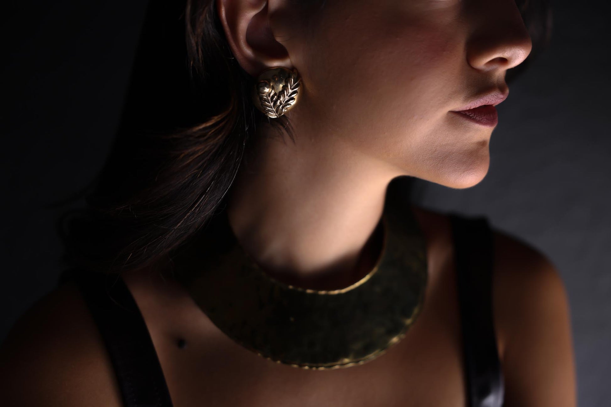 Golden Leaf Whisper Earrings|Vintage Baazaar 