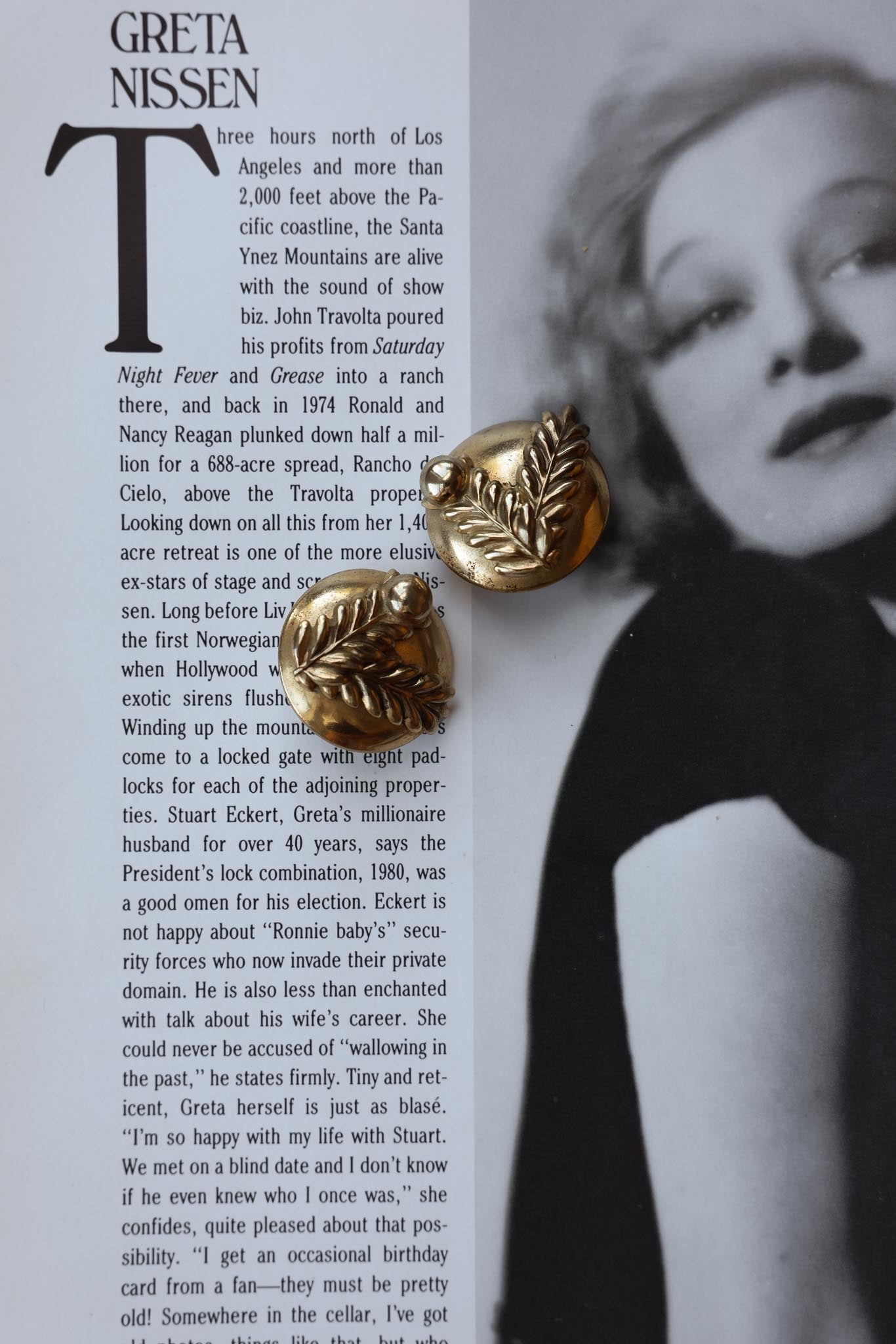 Golden Leaf Whisper Earrings|Vintage Baazaar 