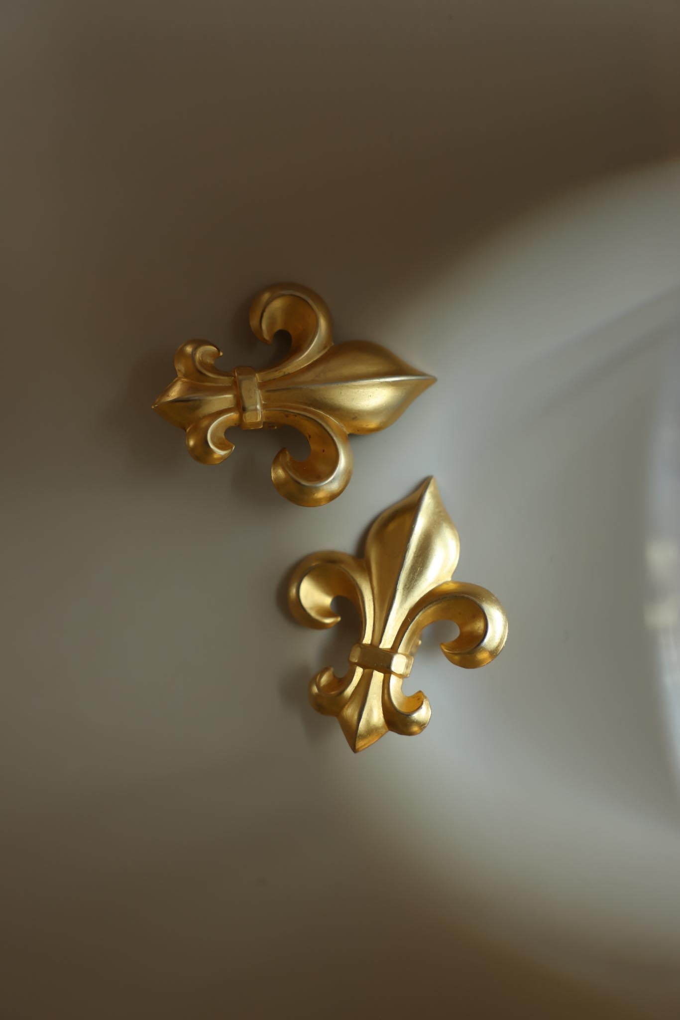 Matte Gold Fleur-de-Lis Clip-On Earrings