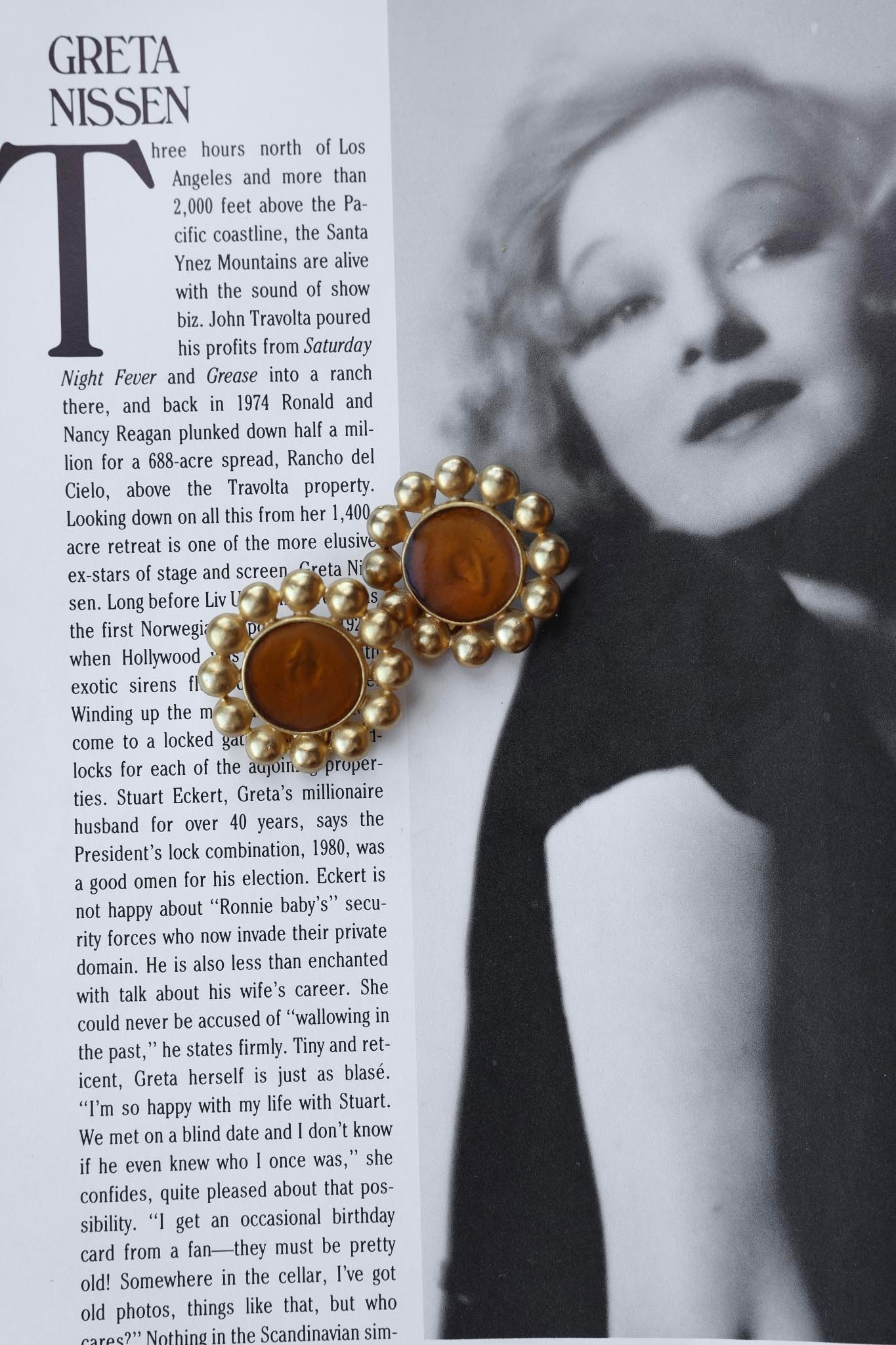 Golden Amber Halo Earrings