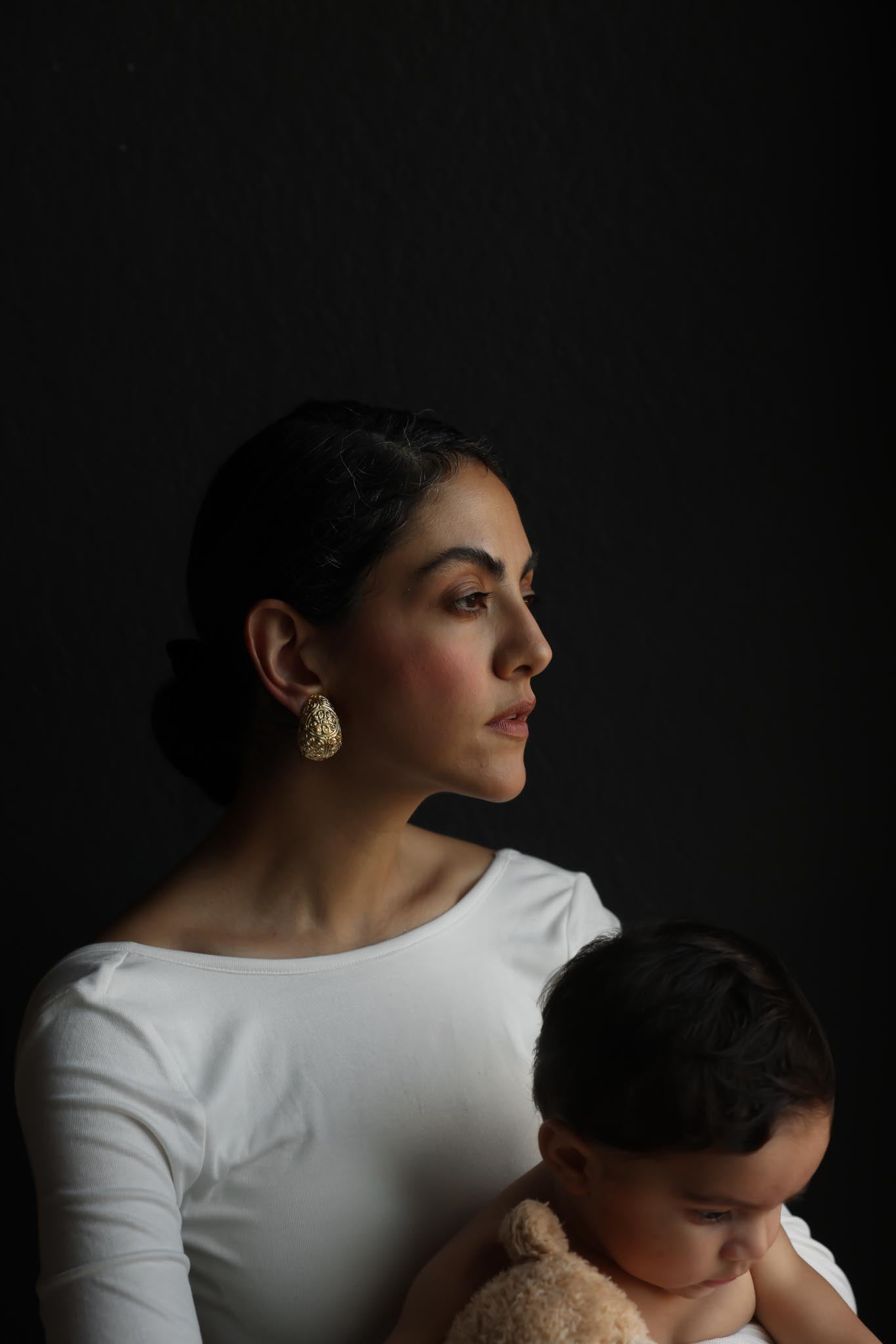 Gold Tone Filigree Dome Clip-On Earrings|Vintage Baazaar 