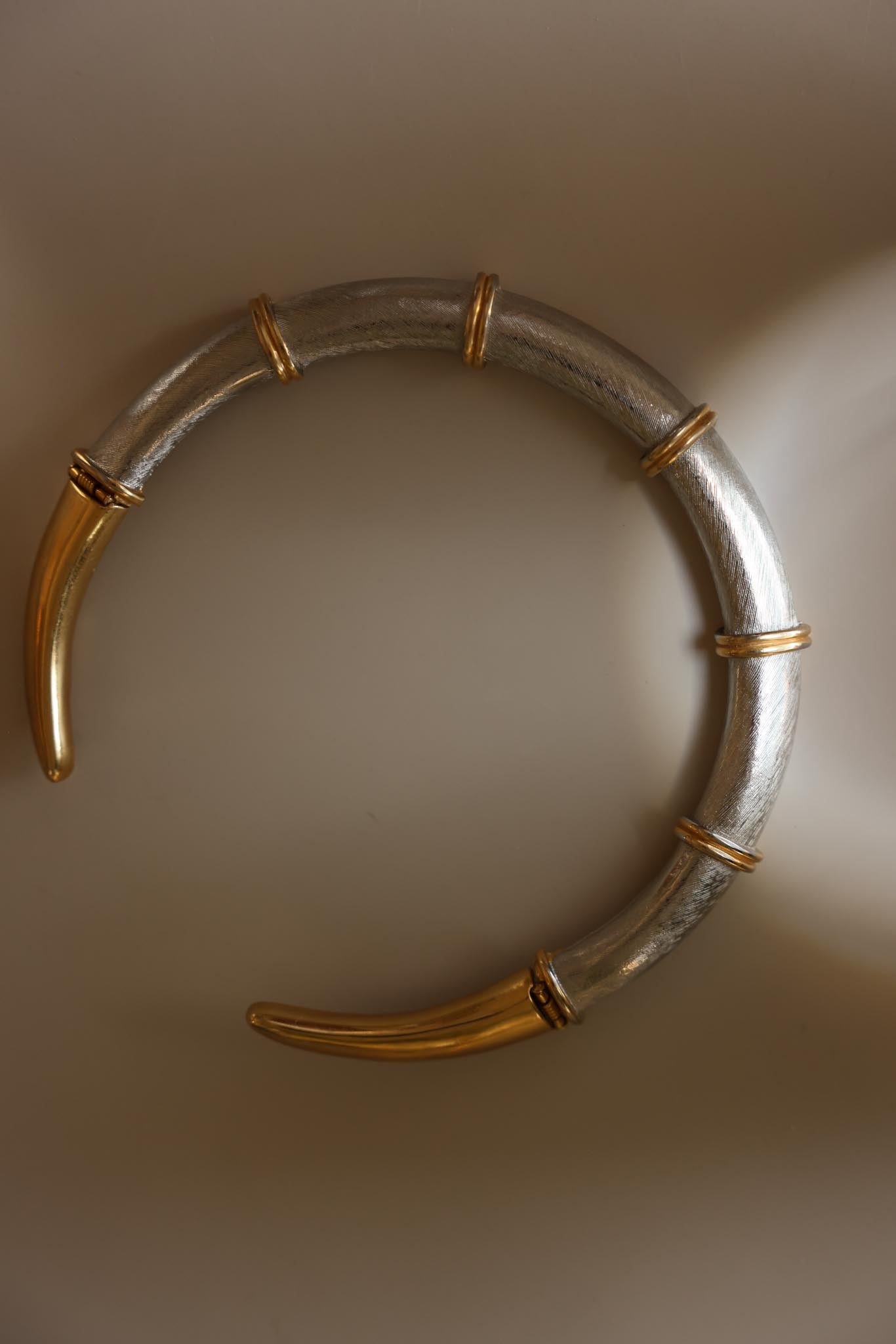 Two-Tone Hinged Collar Necklace