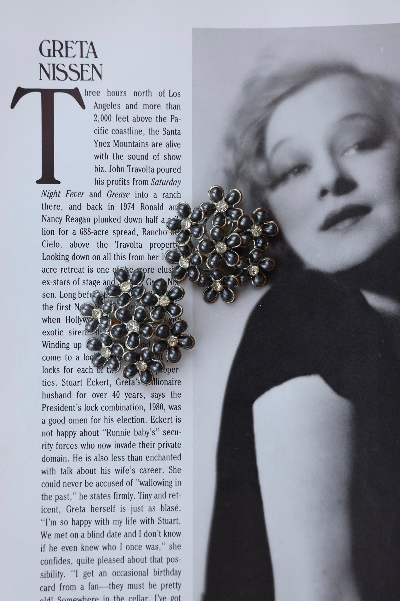Midnight Blossom Earrings|Vintage Baazaar 