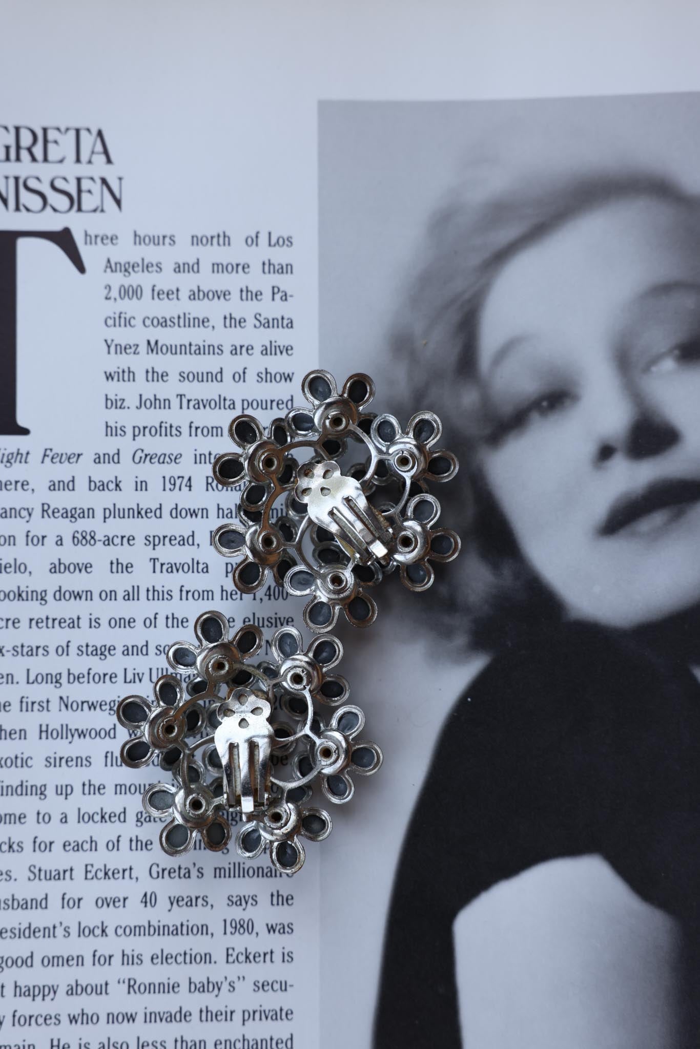 Midnight Blossom Earrings|Vintage Baazaar 