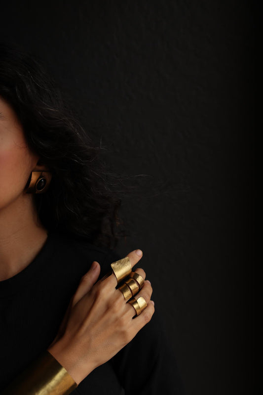 Brass Adjustable Rings – Set of 3 (Non-Vintage)