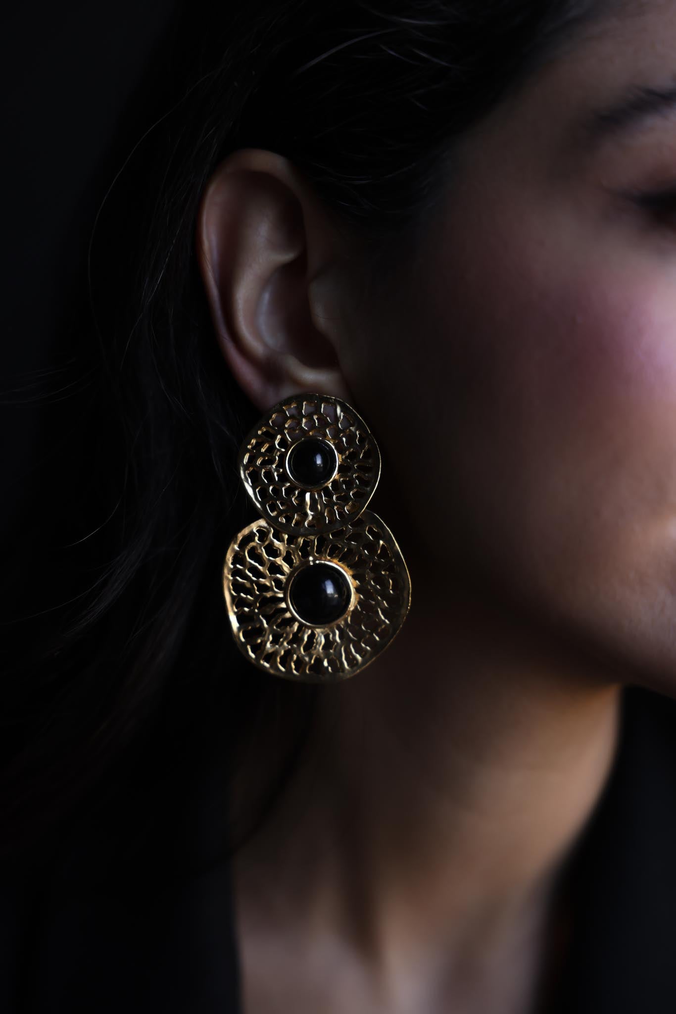 Celestial Disc Earrings|Vintage Baazaar 