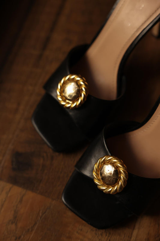 Gold-Tone Rope Shoe Clips