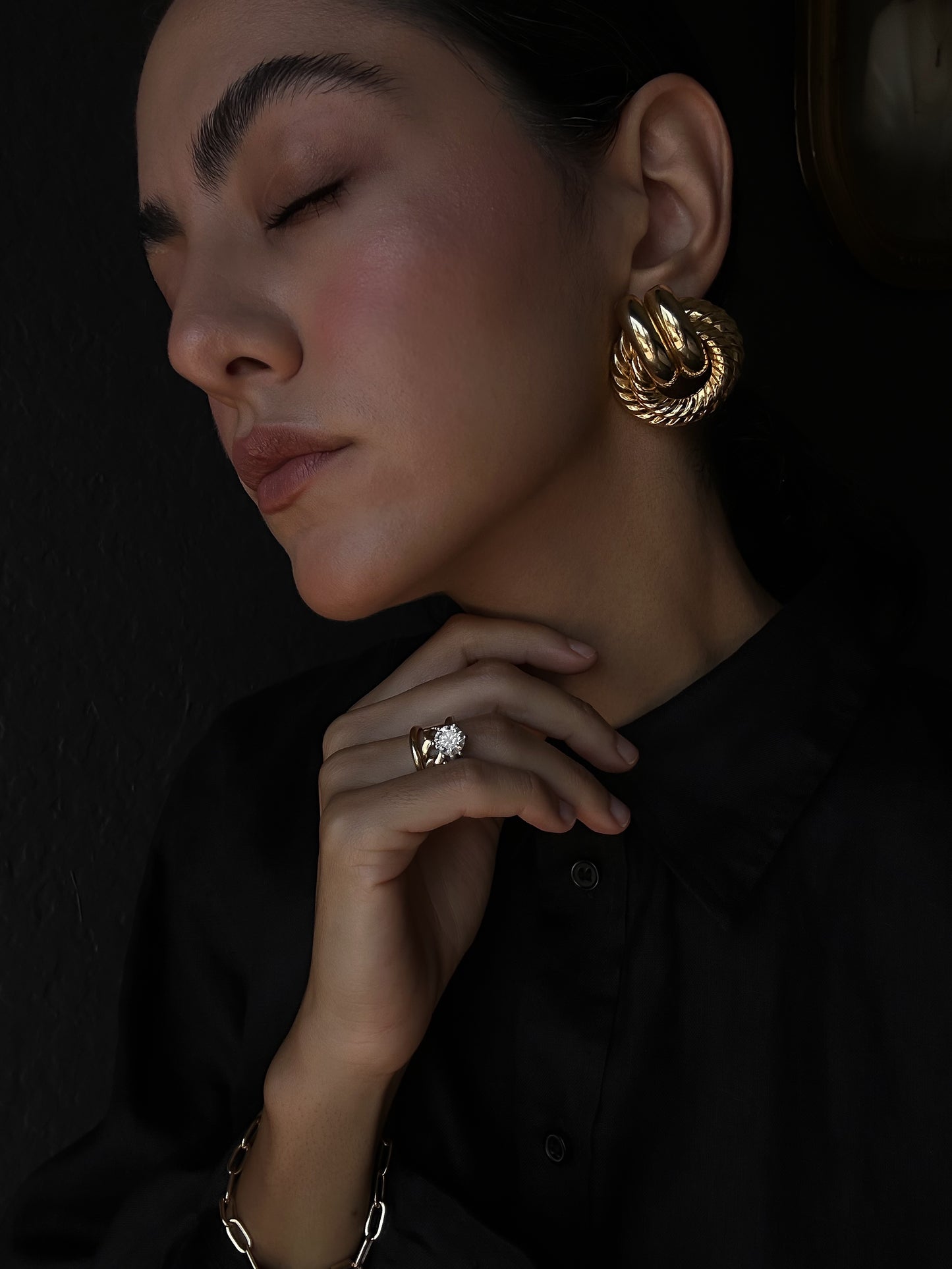 Golden Twist Knot Earrings|Vintage Baazaar 