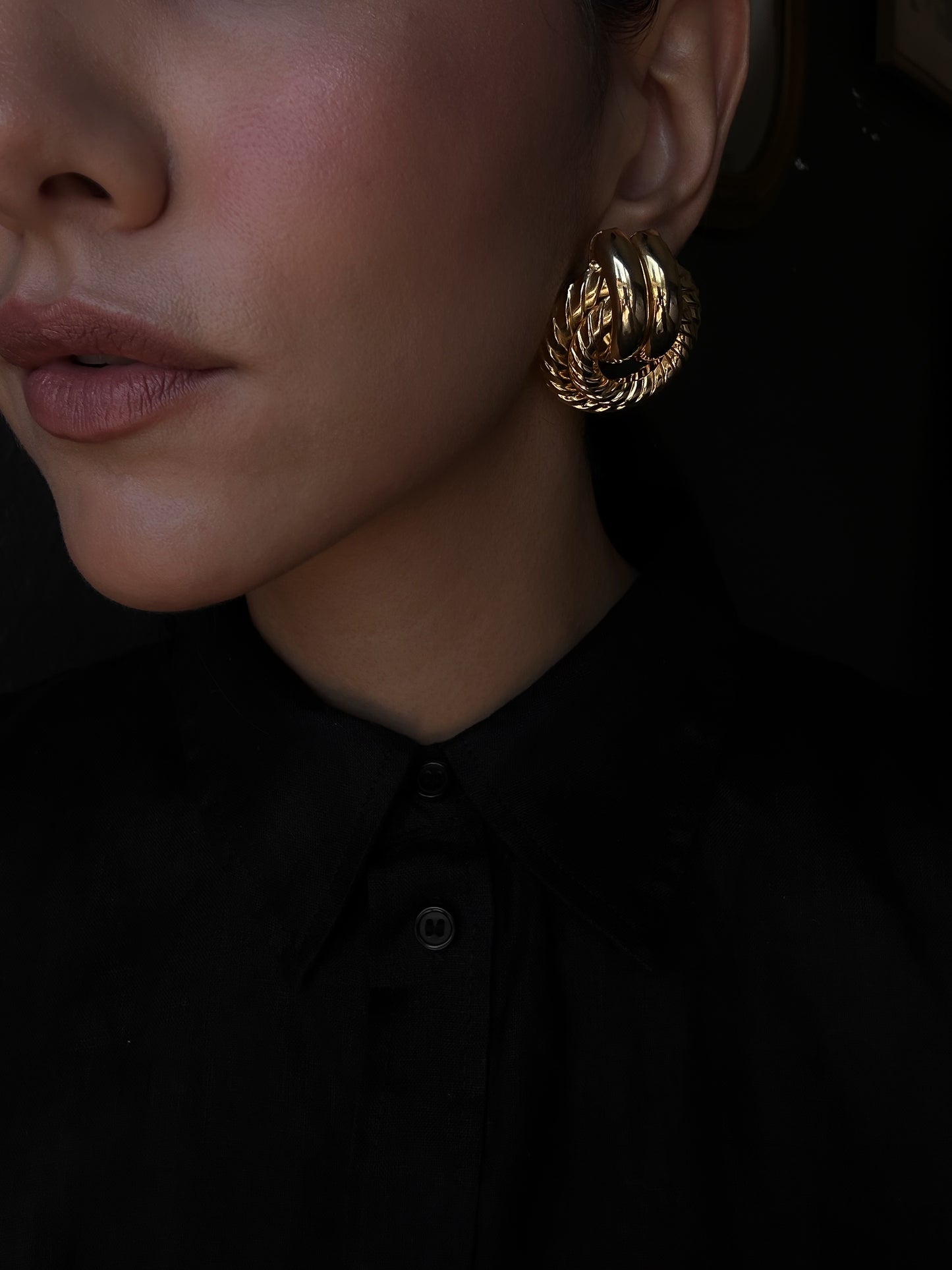 Golden Twist Knot Earrings|Vintage Baazaar 