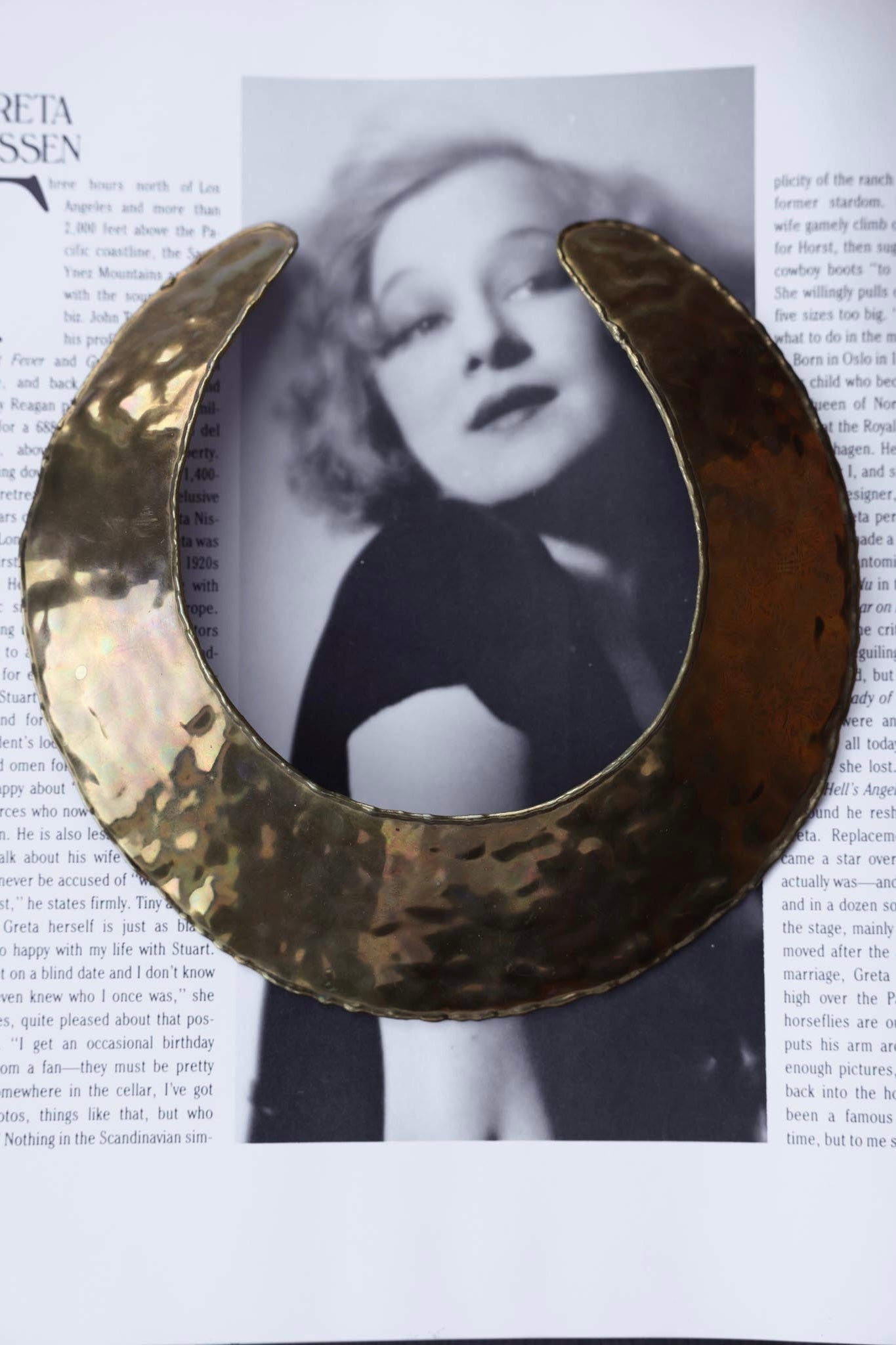 Hammered Brass Choker necklace|Vintage Baazaar 