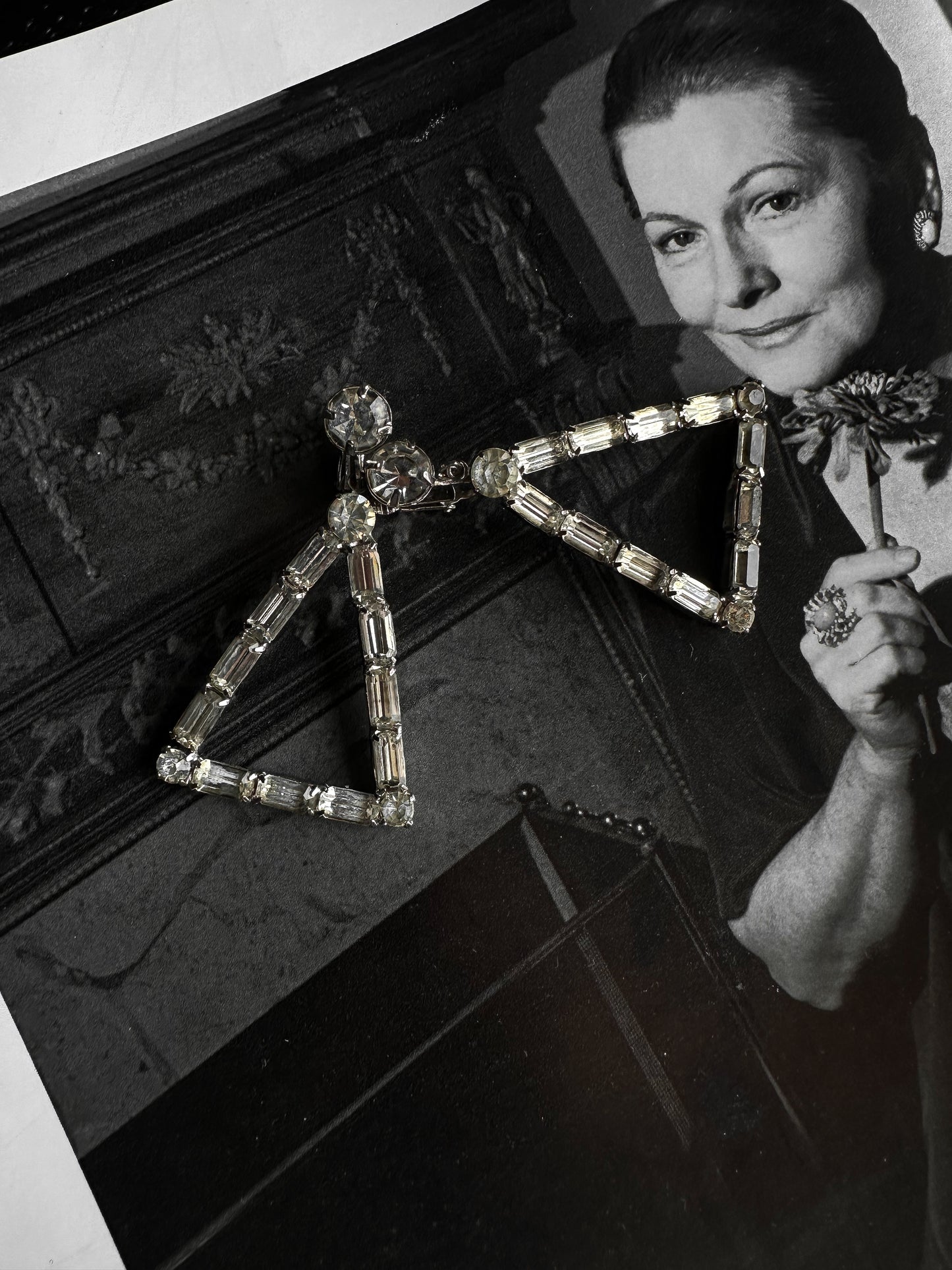 Geometric Crystal Dazzle Earrings|Vintage Baazaar 