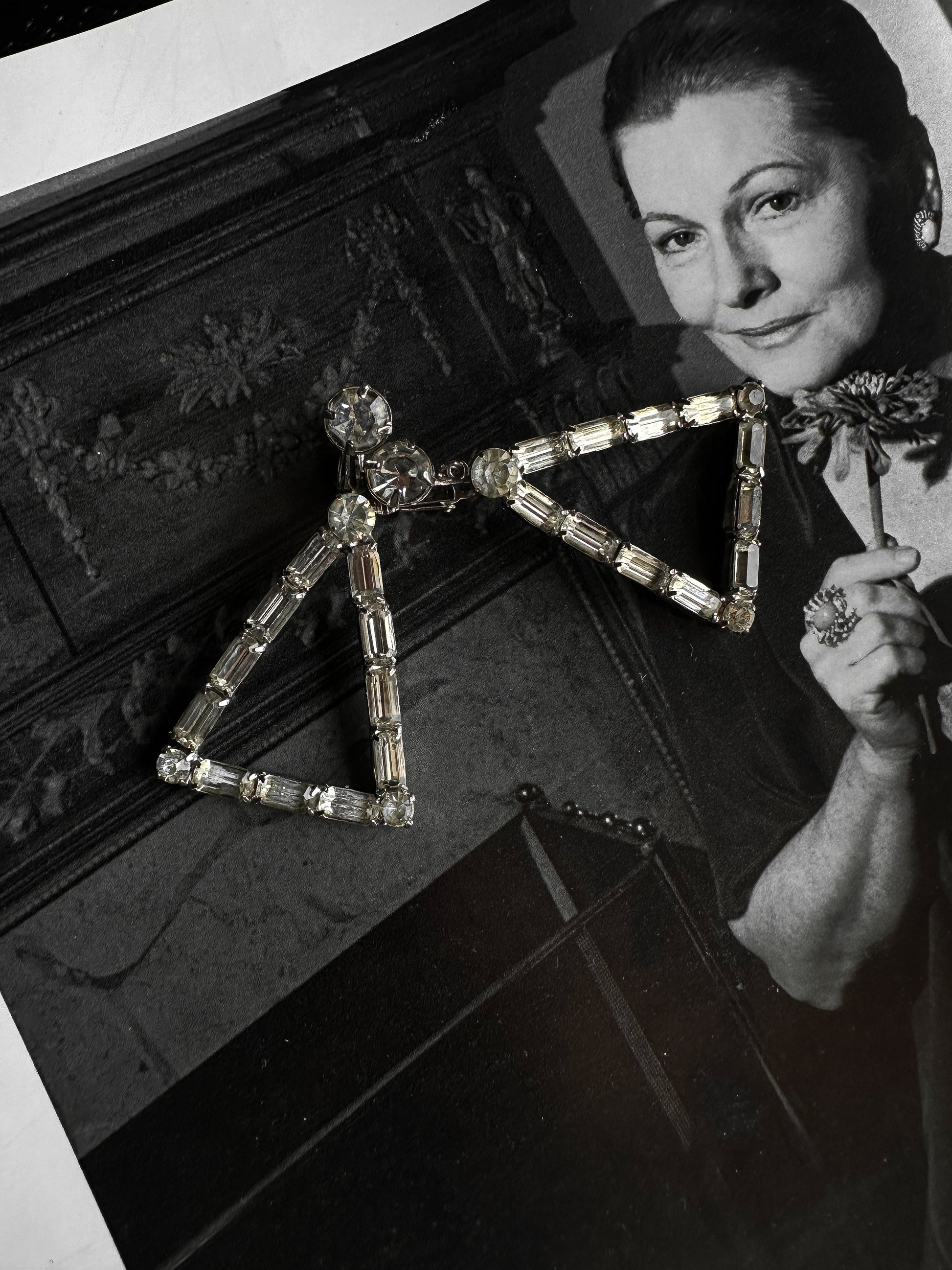Geometric Crystal Dazzle Earrings|Vintage Baazaar 