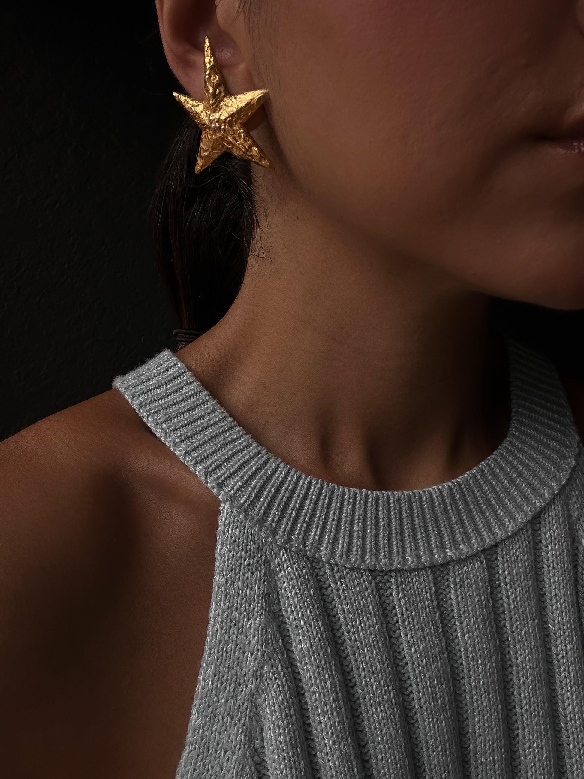 Golden Starburst Earrings|Vintage Baazaar 