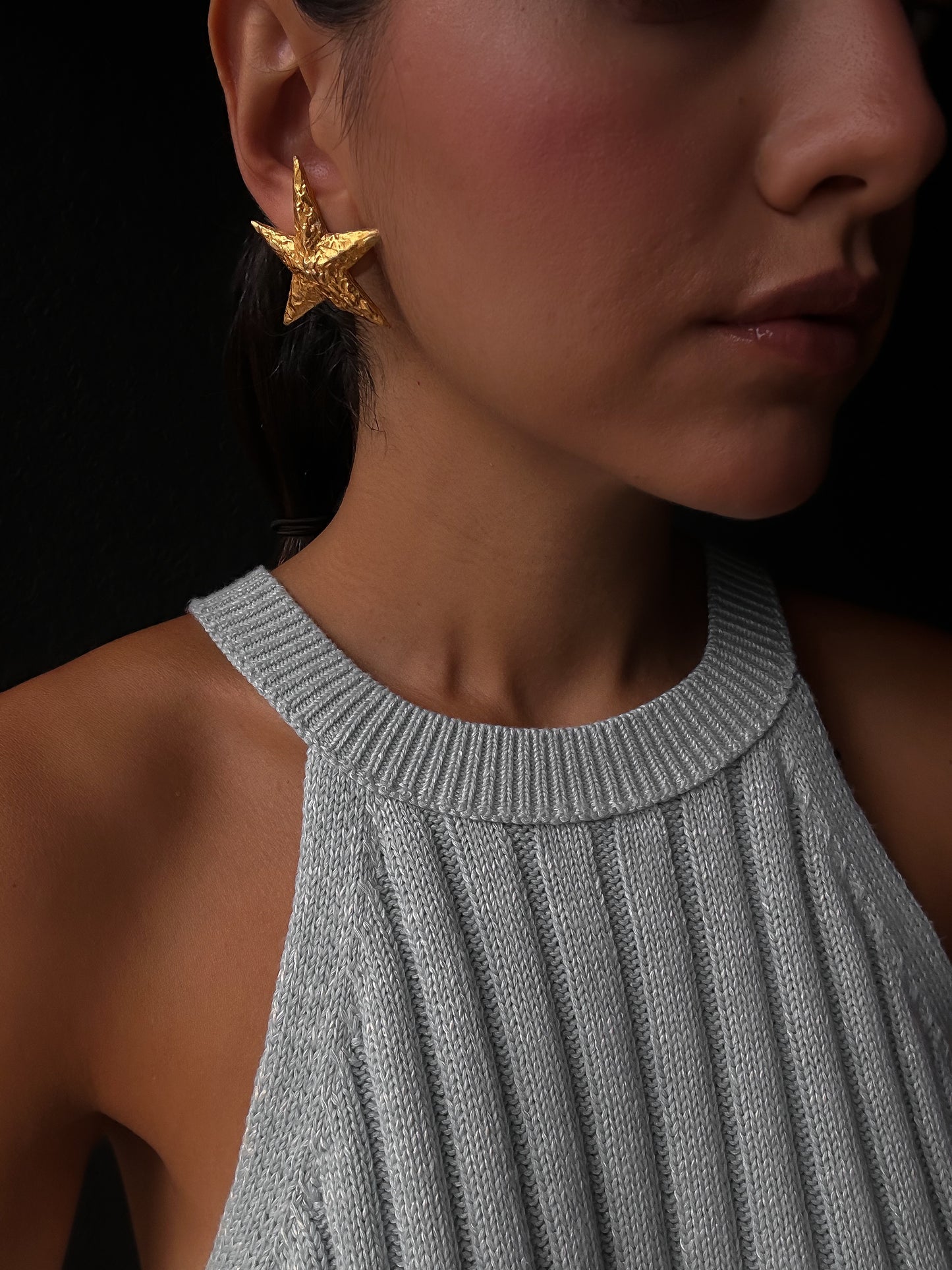 Golden Starburst Earrings|Vintage Baazaar 