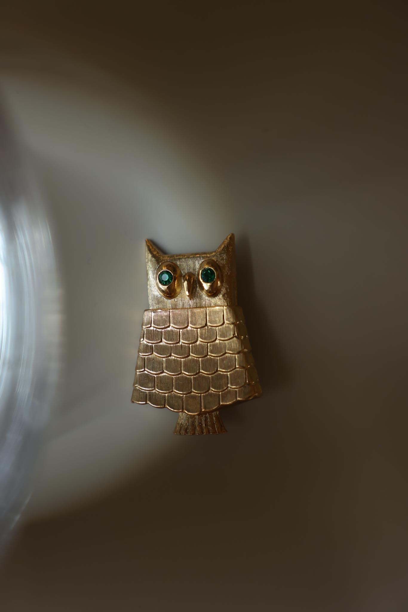 Avon Owl Perfume Brooch