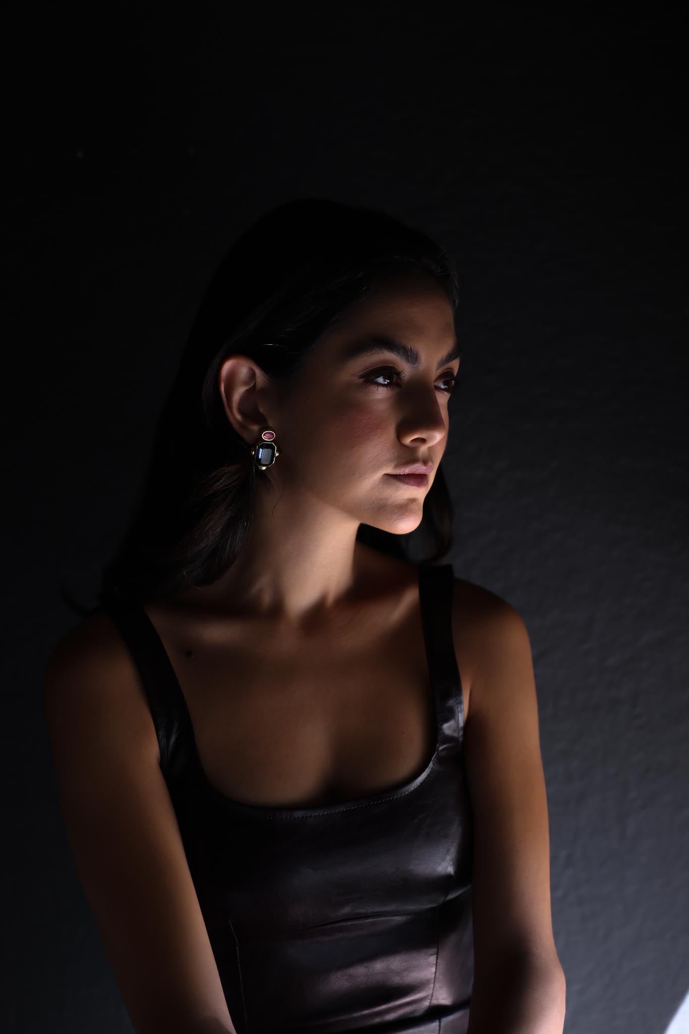 Meresca Etruscan Crystal Earrings|Vintage Baazaar 