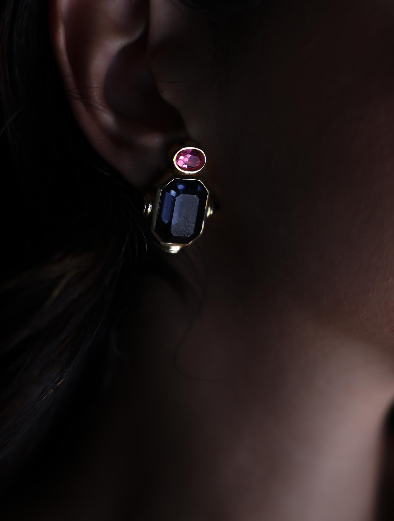 Meresca Etruscan Crystal Earrings|Vintage Baazaar 