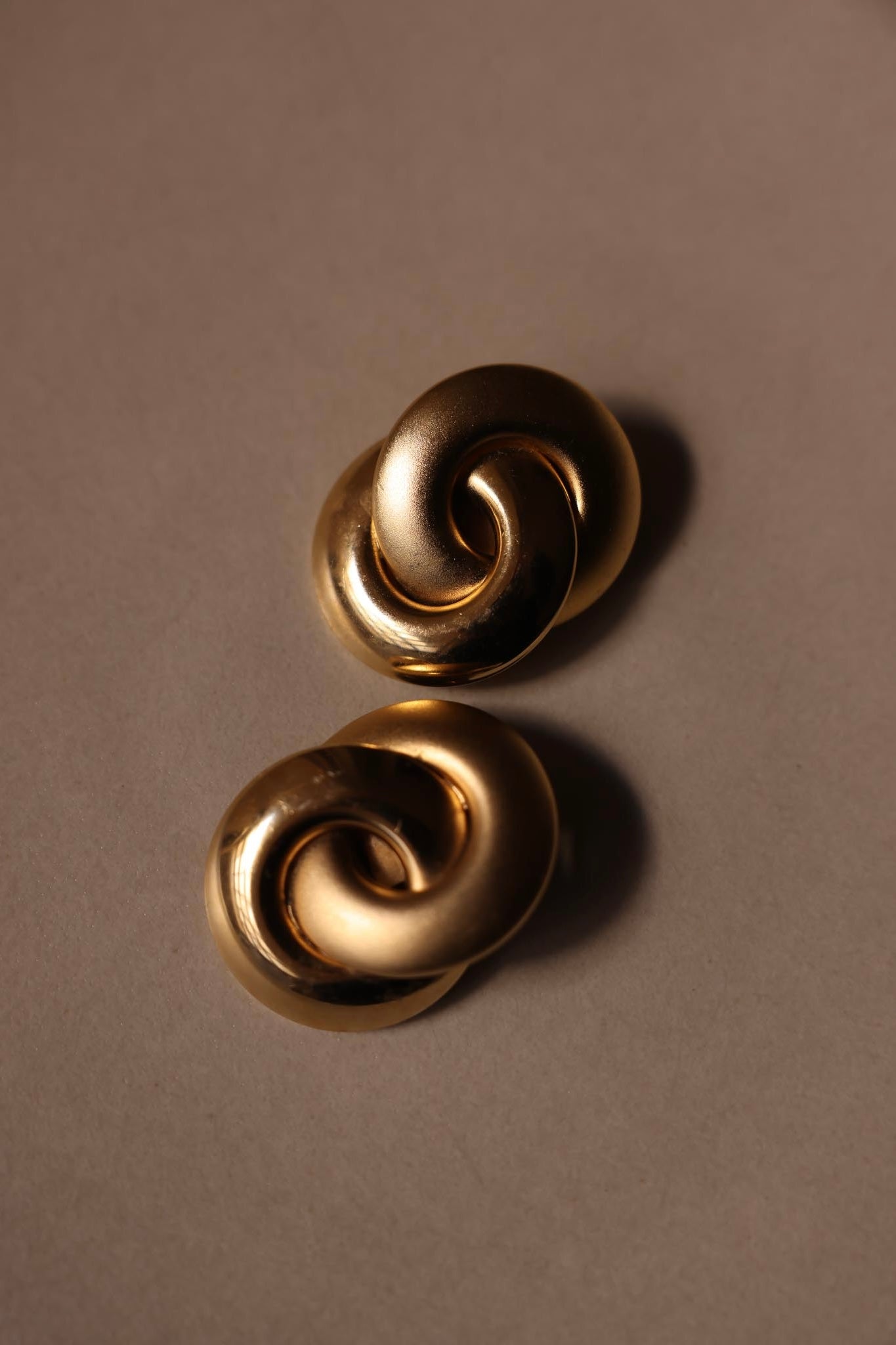 Golden Spiral Clip-On Earrings