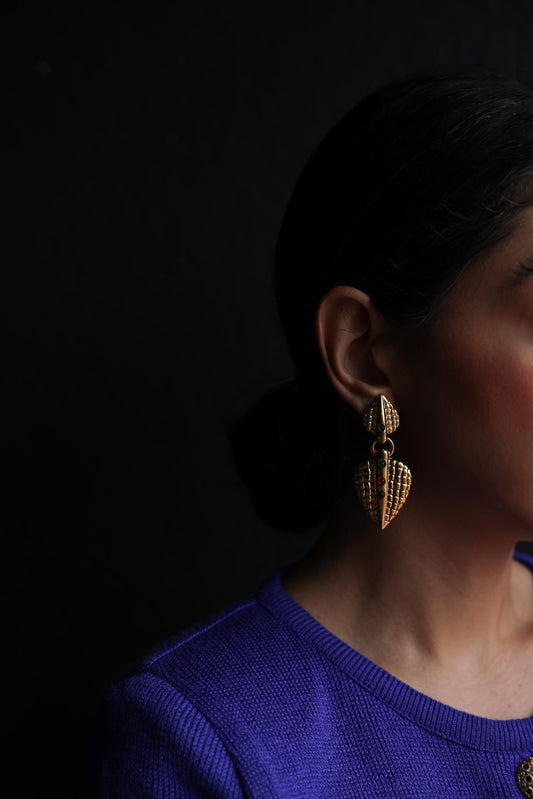 Gold-Filled Clip-On Earrings with Multicolor Accents