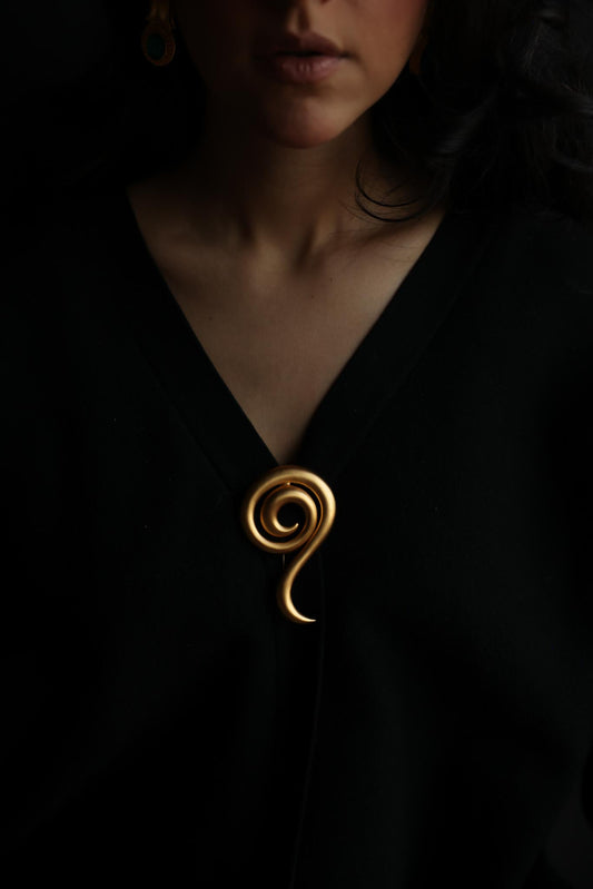 Anne Klein Spiral Drop Brooch