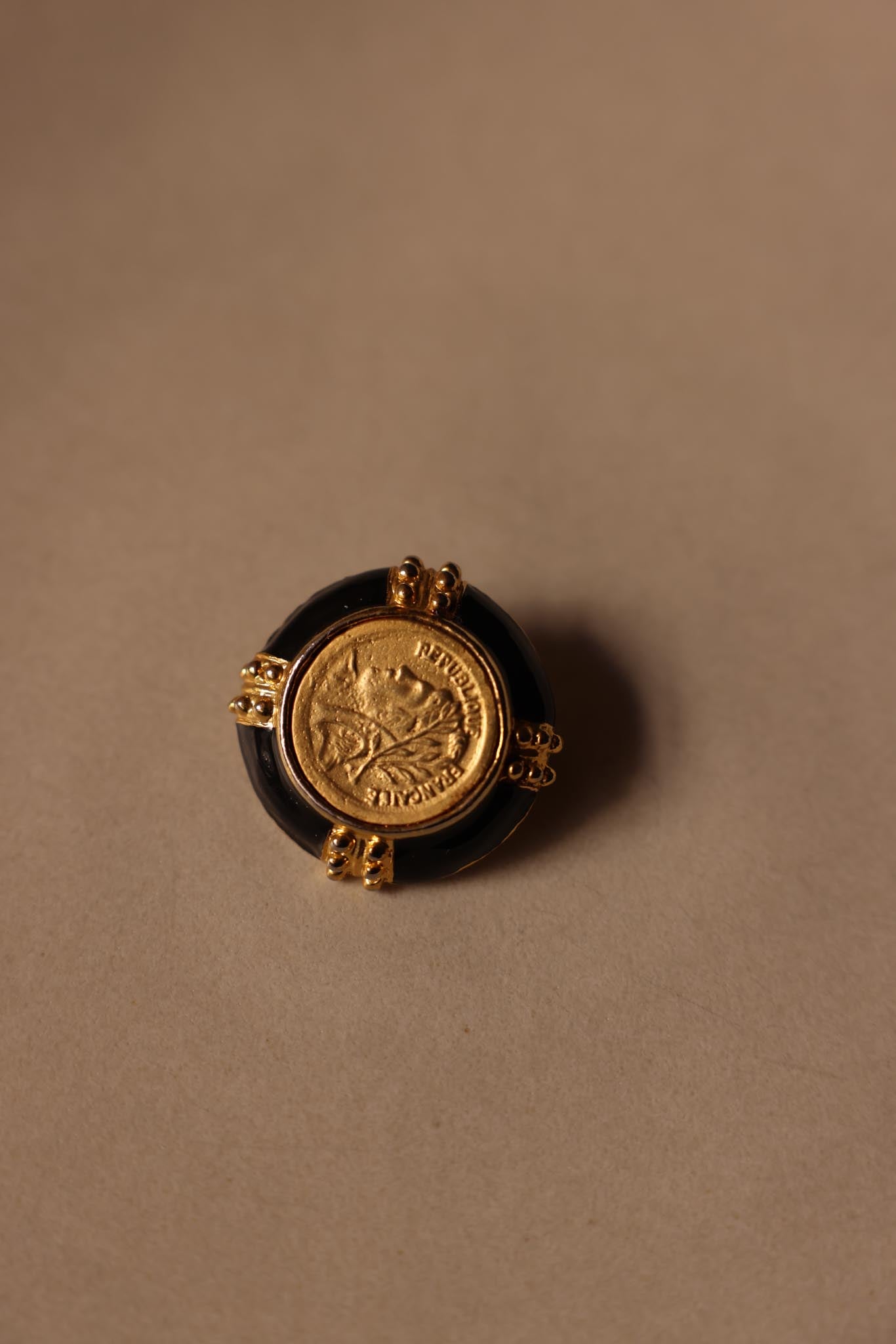 Republique Francaise Coin Brooch