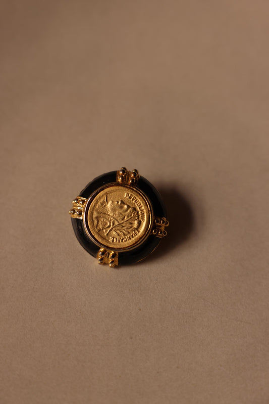 Republique Francaise Coin Brooch
