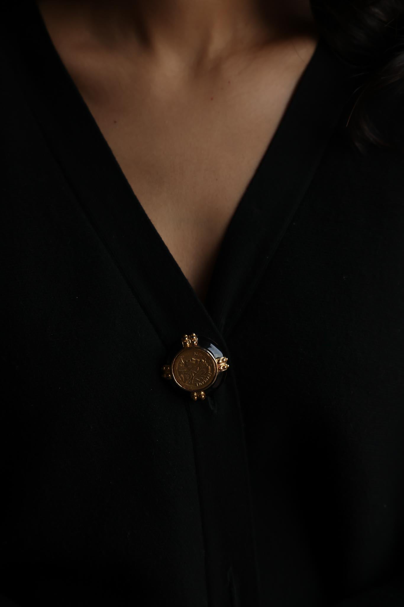 Republique Francaise Coin Brooch