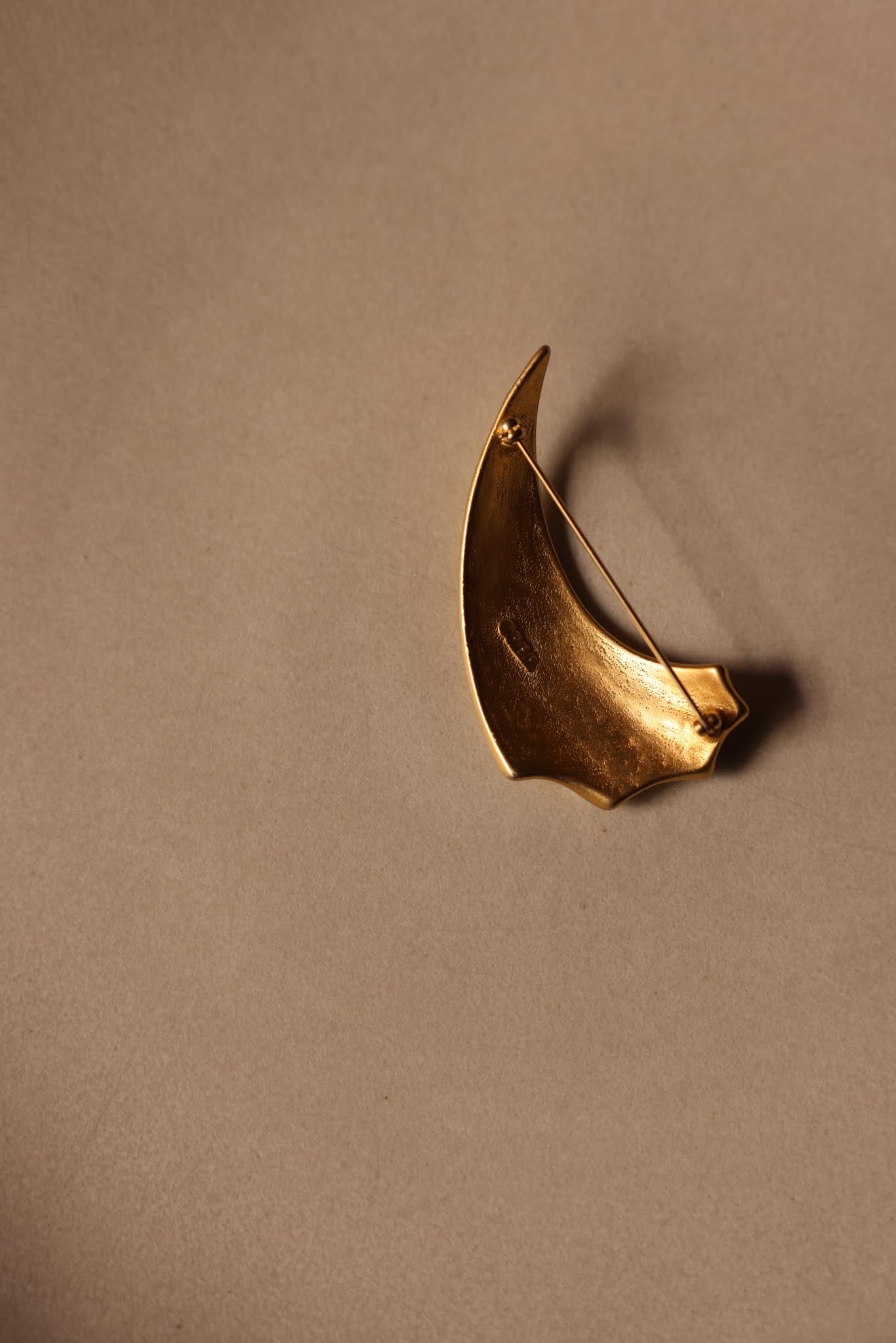 P.E.P Matte Gold Abstract Brooch