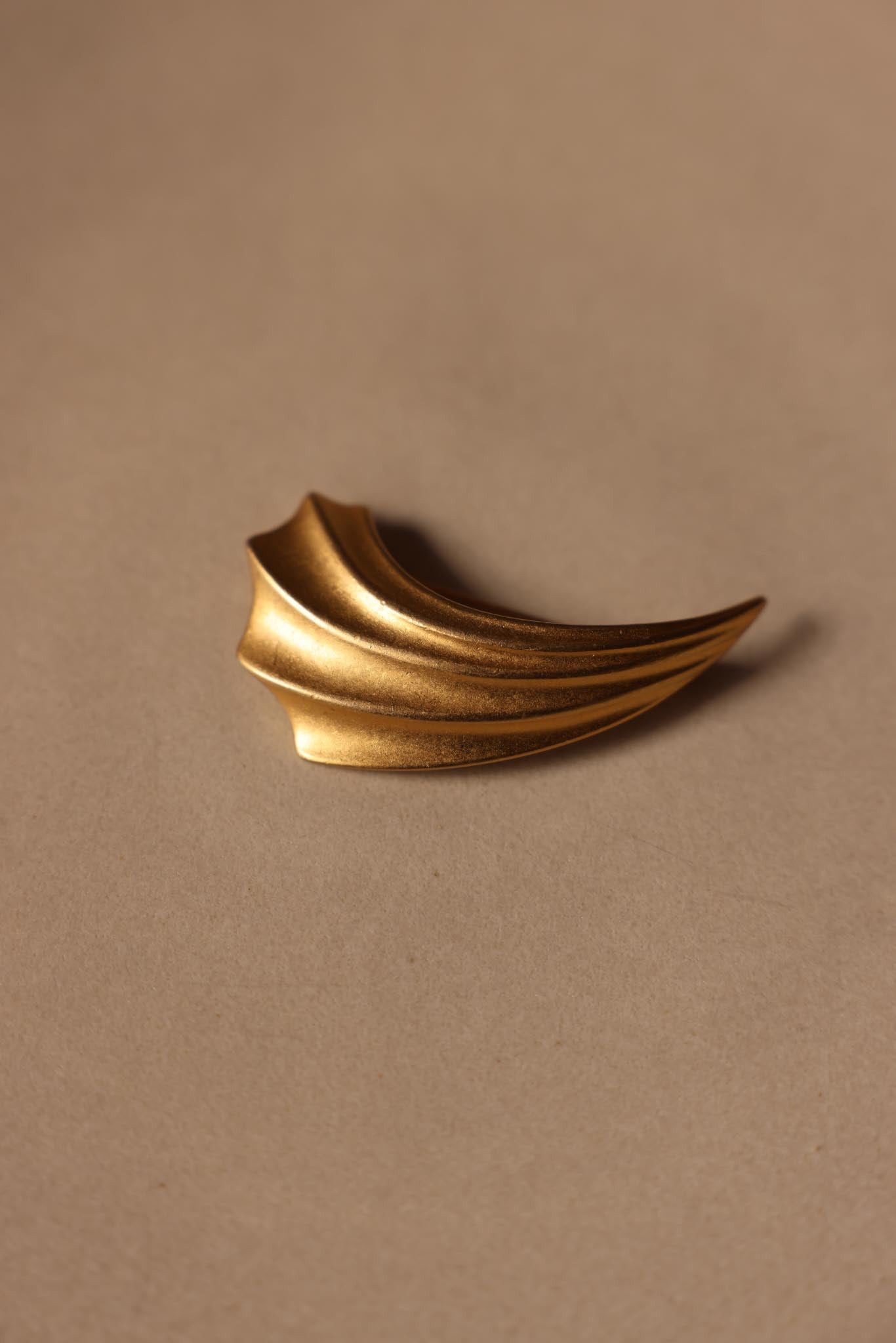 P.E.P Matte Gold Abstract Brooch