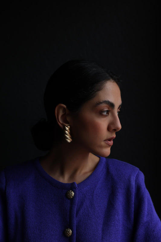 Gold-Tone Twisted Clip-On Earrings
