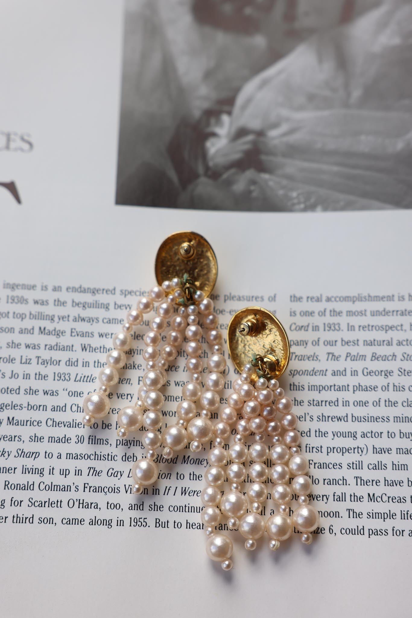 Pearl Cascade Earrings|Vintage Baazaar 